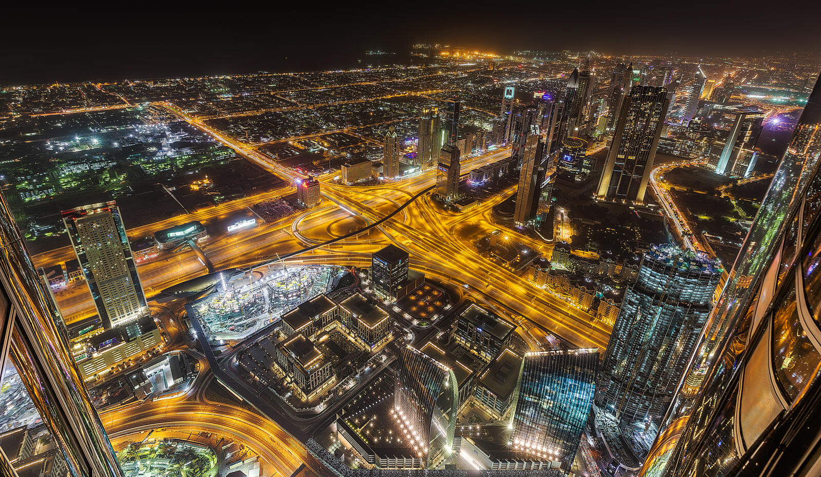 Обои Объединенные Арабские Эмираты иллюминация Дубай на рабочий стол
