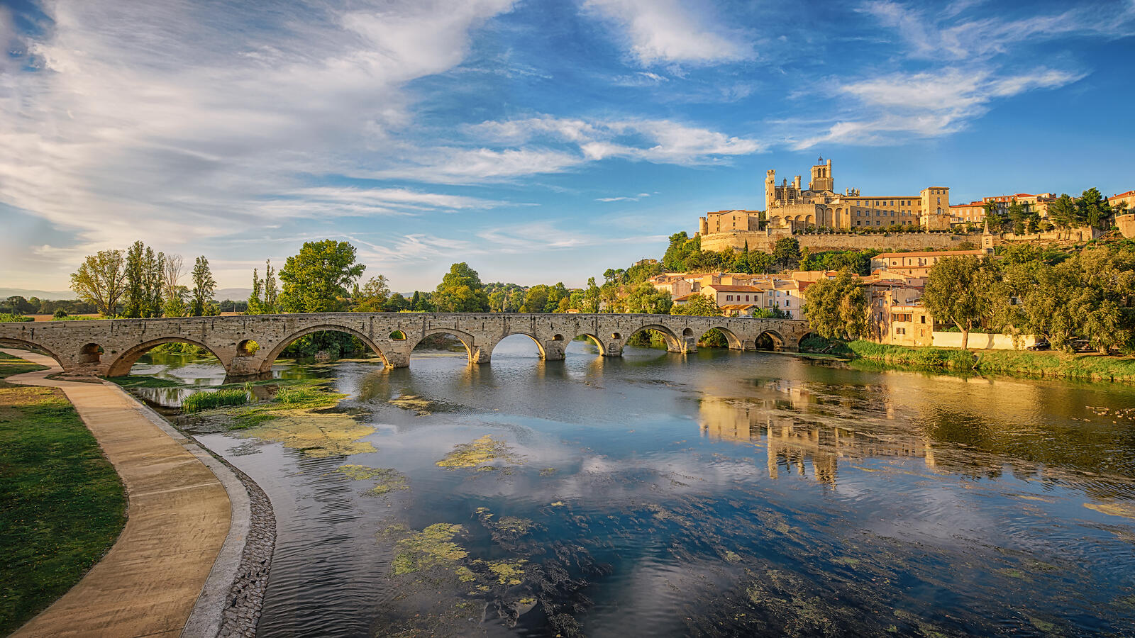 Wallpapers Beziers Canal du MIDI France on the desktop