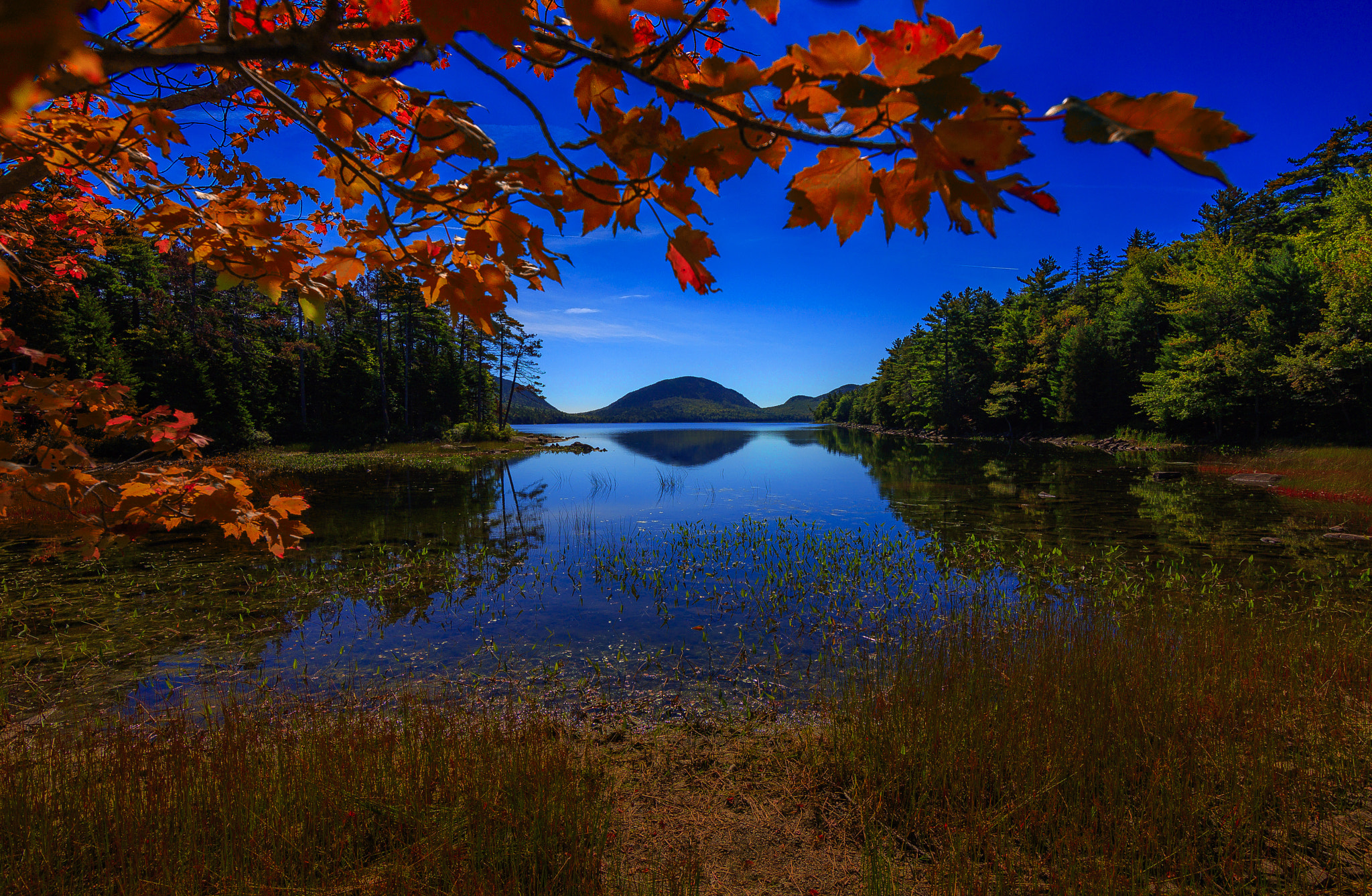 Wallpapers Eagle Lake Acadia National Park autumn on the desktop