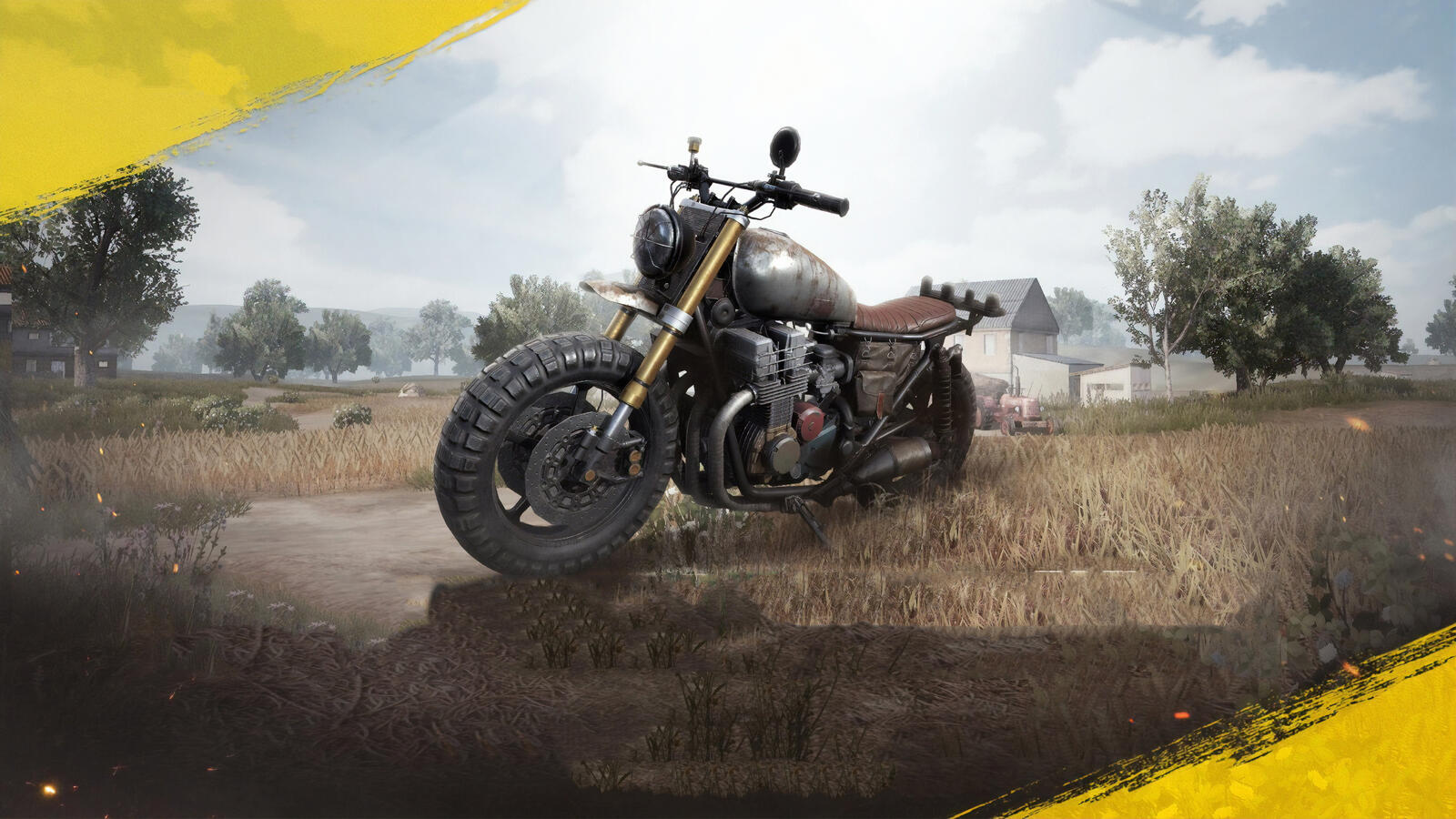 Wallpapers pubg computer games motorcycle on the desktop