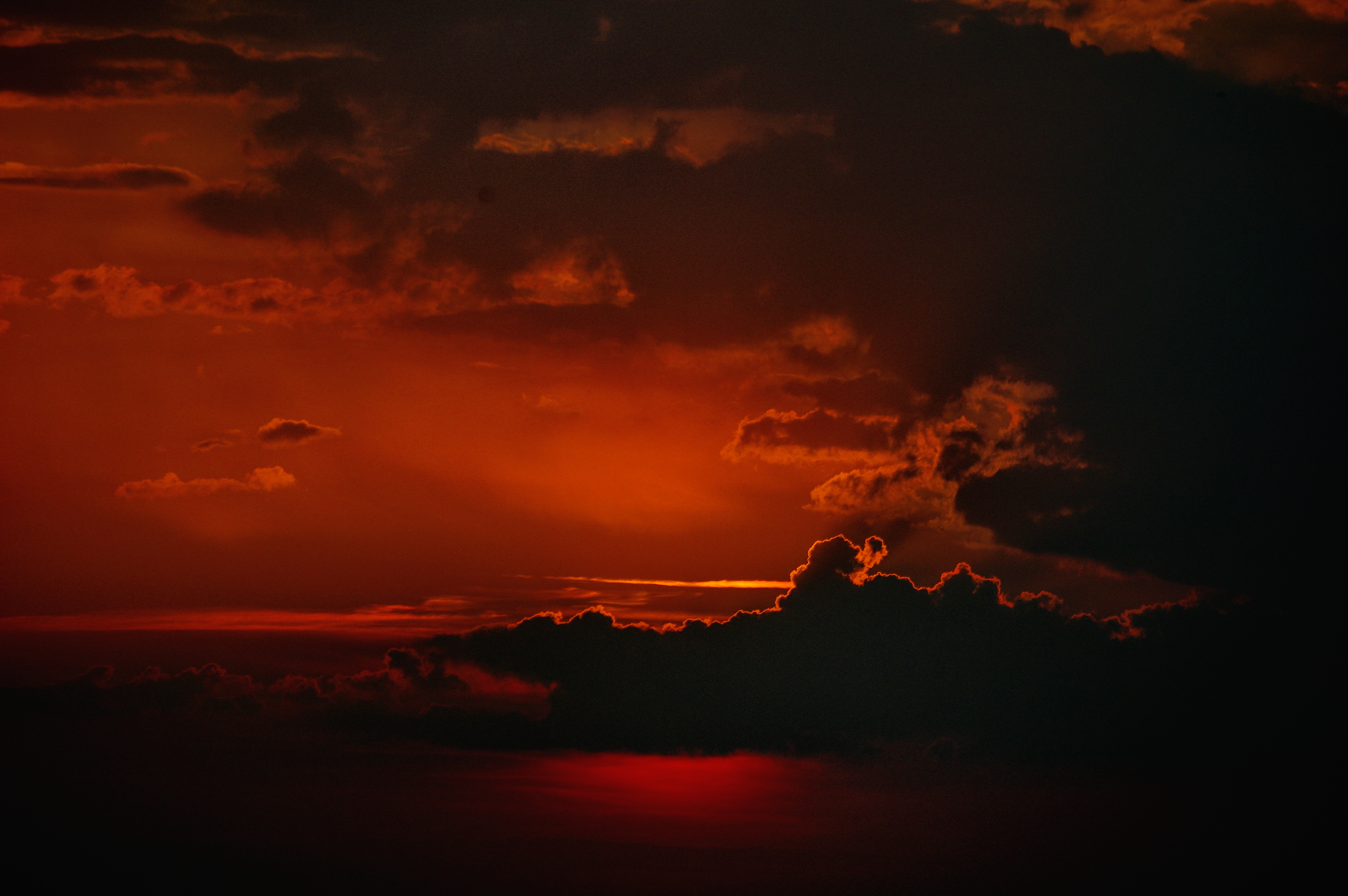 Фото бесплатно красный закат, тучи, облака