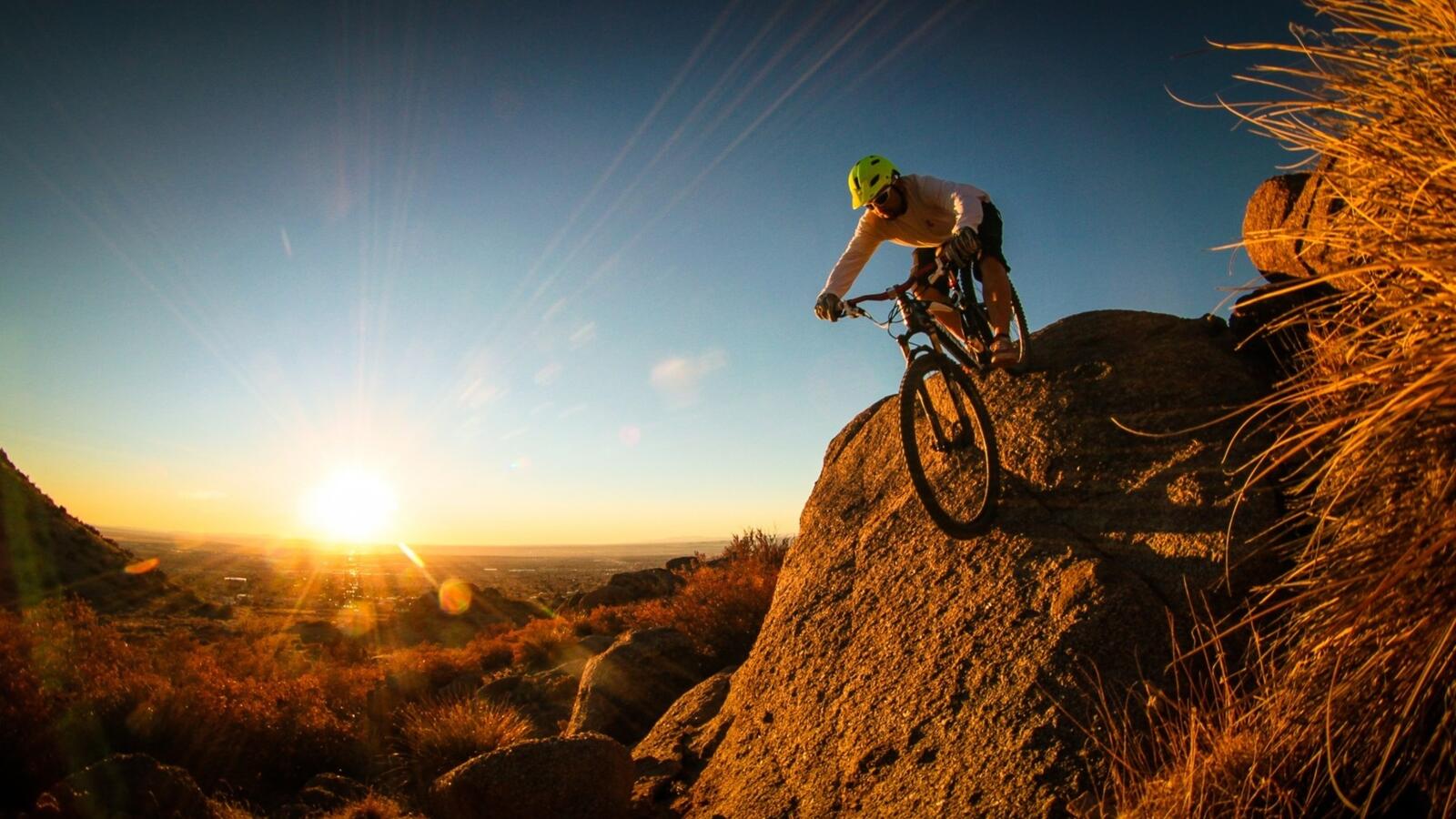 Wallpapers bike cyclist extreme on the desktop