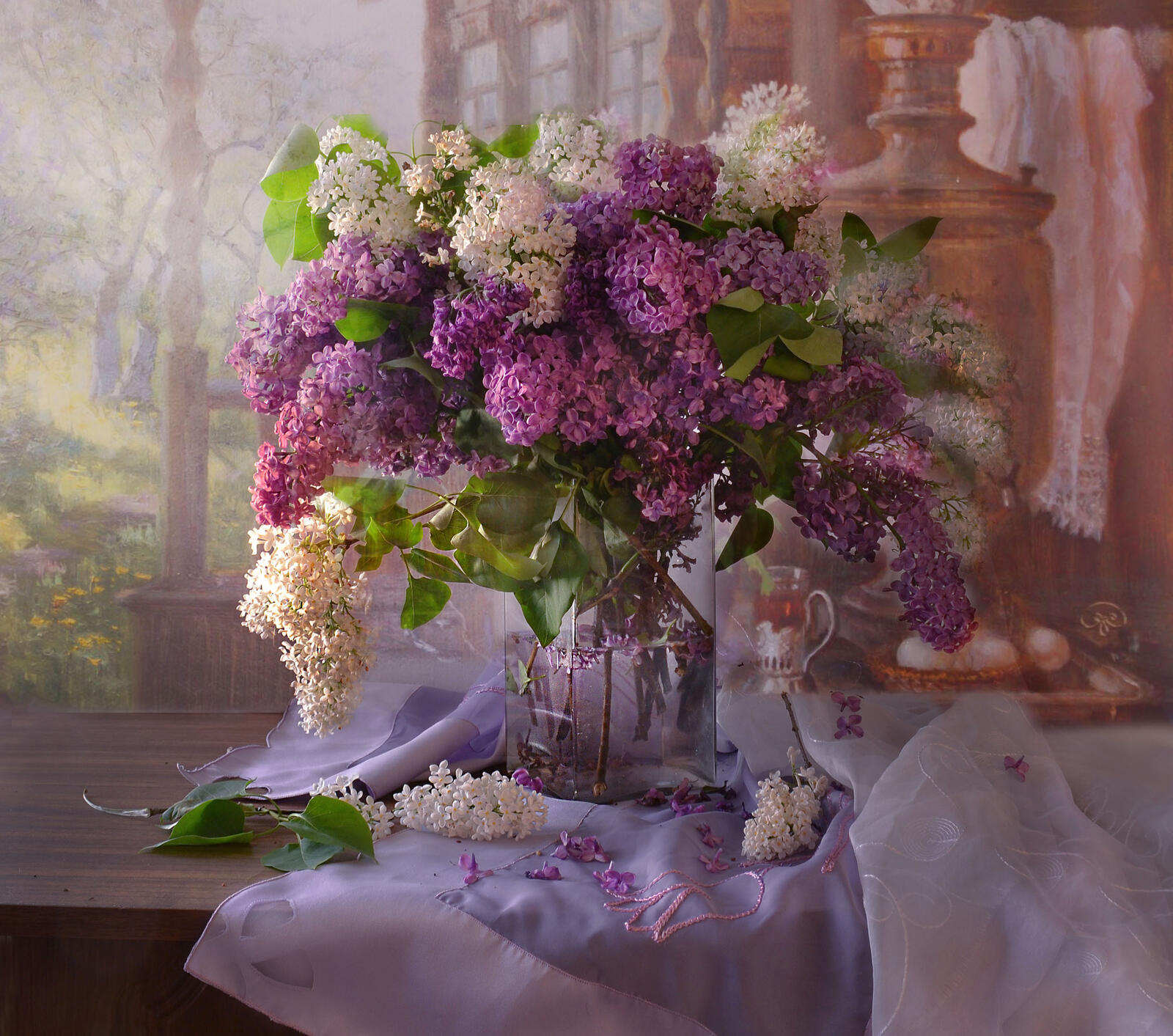 Wallpapers flowers lilac vase on the desktop