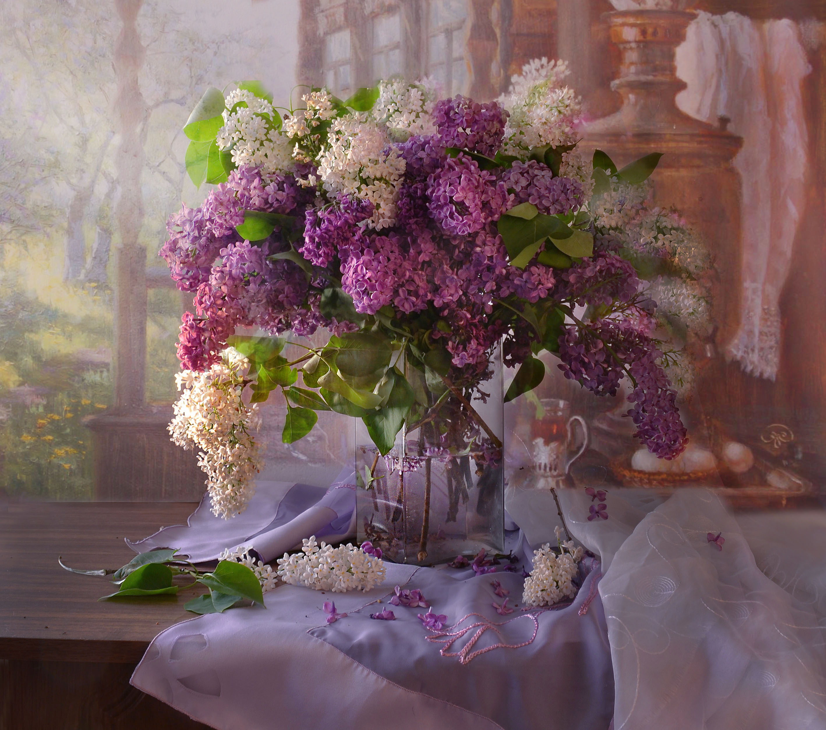 Wallpapers flowers lilac vase on the desktop