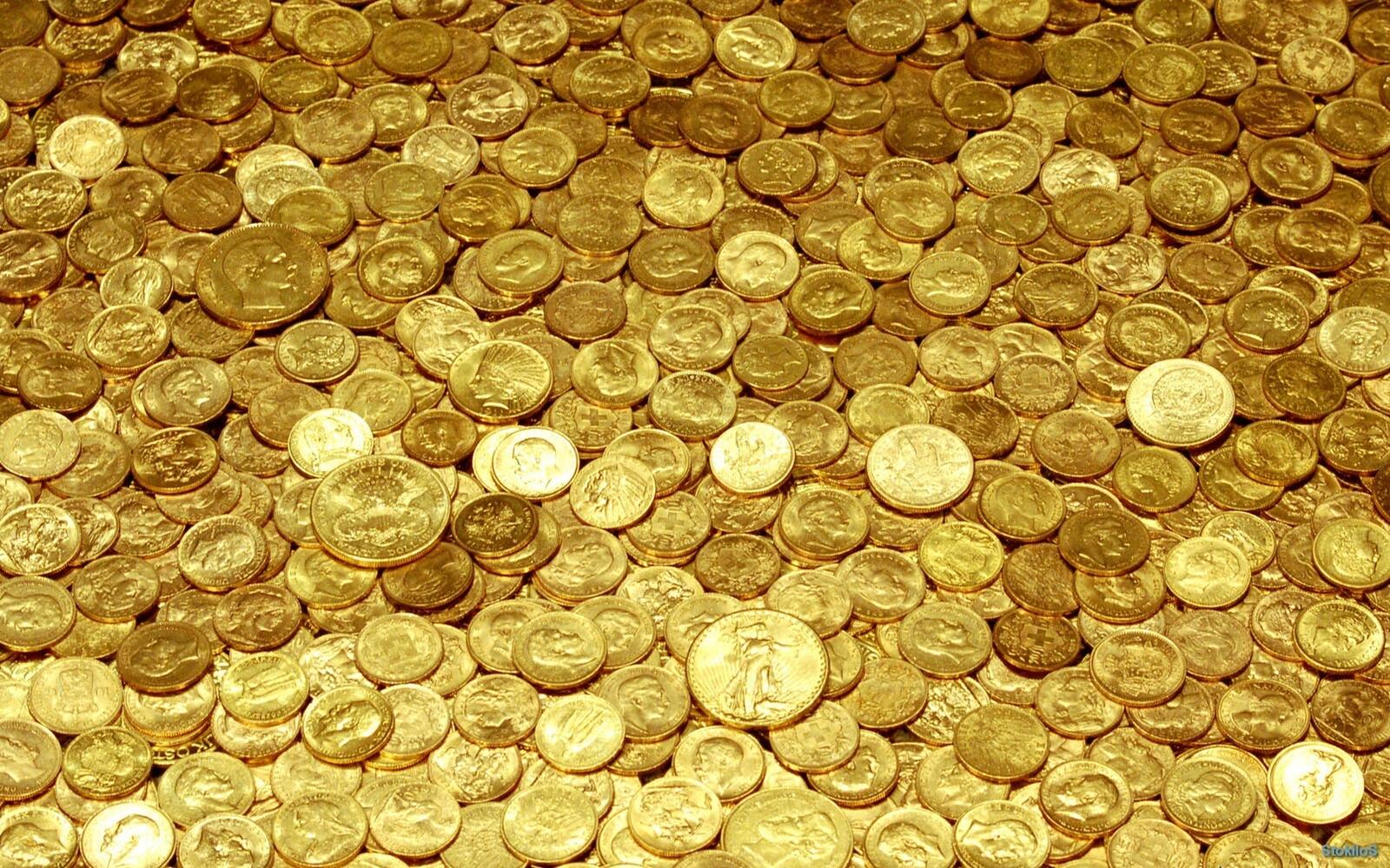 Wallpapers coins gold money on the desktop