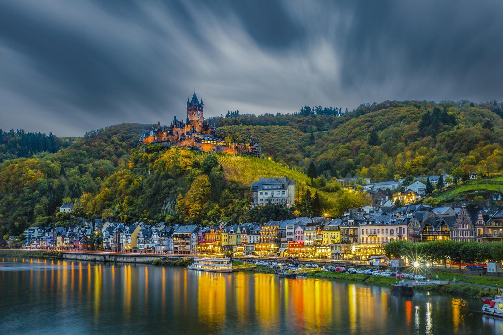 Wallpapers Cochem Germany in early autumn on the desktop
