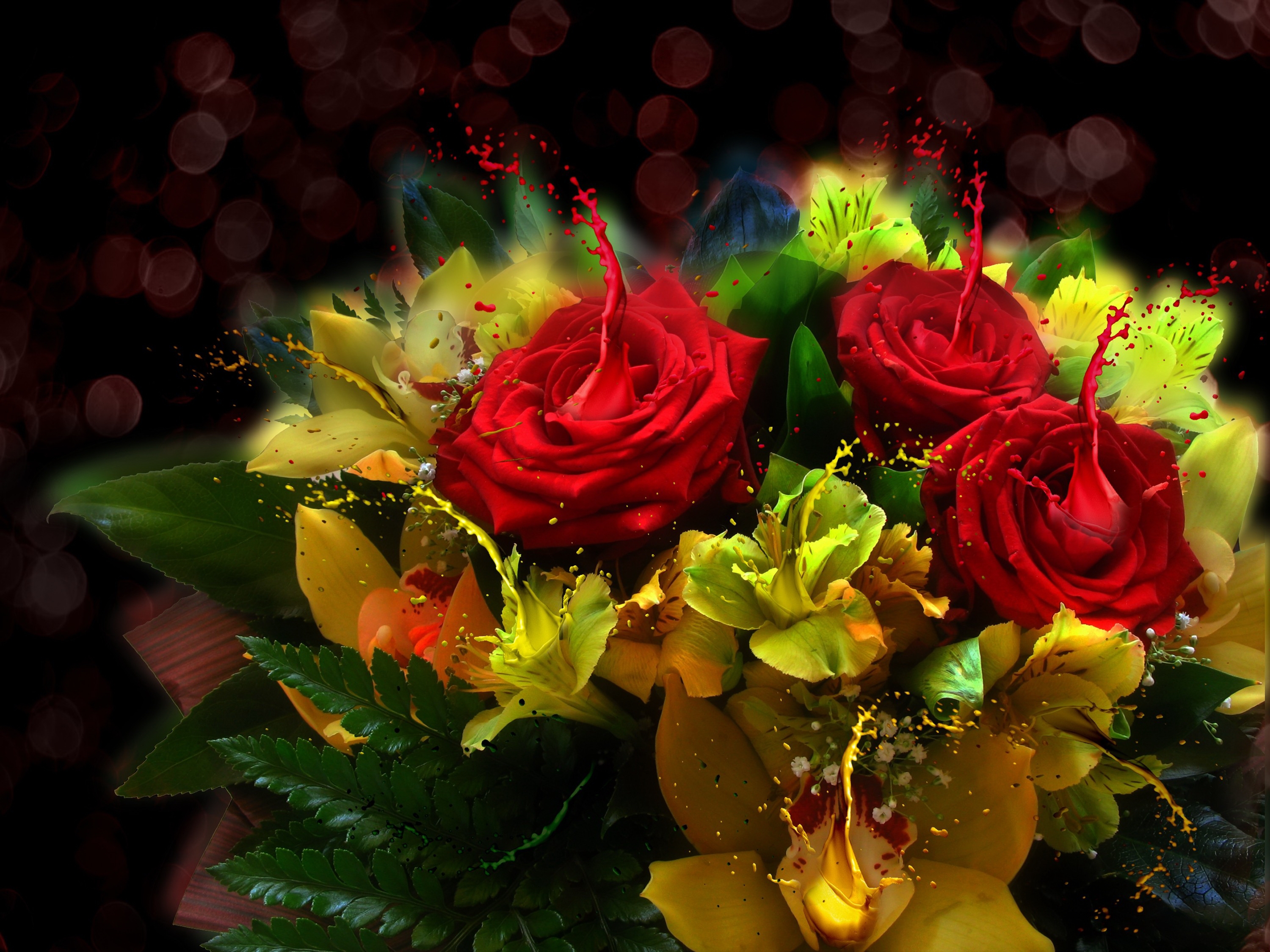 Мерцающие розы с днем рождения женщине красивые. Яркие цветы. Красивые цветы. Шикарные цветы. Сказочный букет цветов.