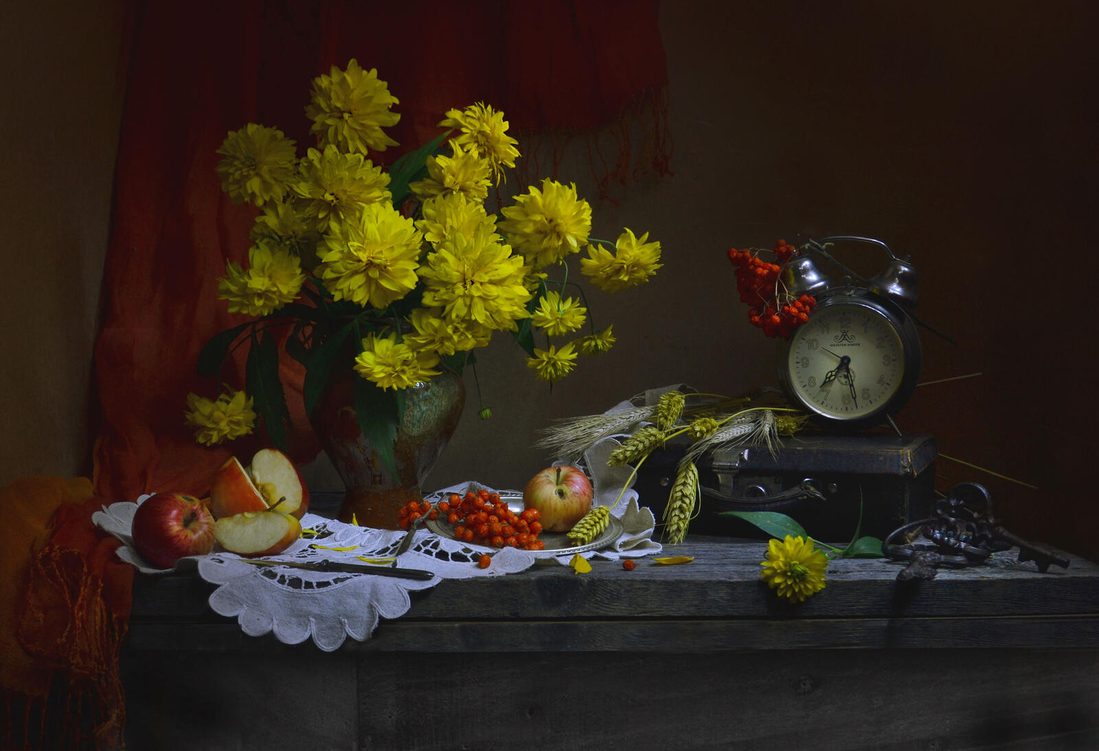 Бесплатное фото Букет из желтых цветочками