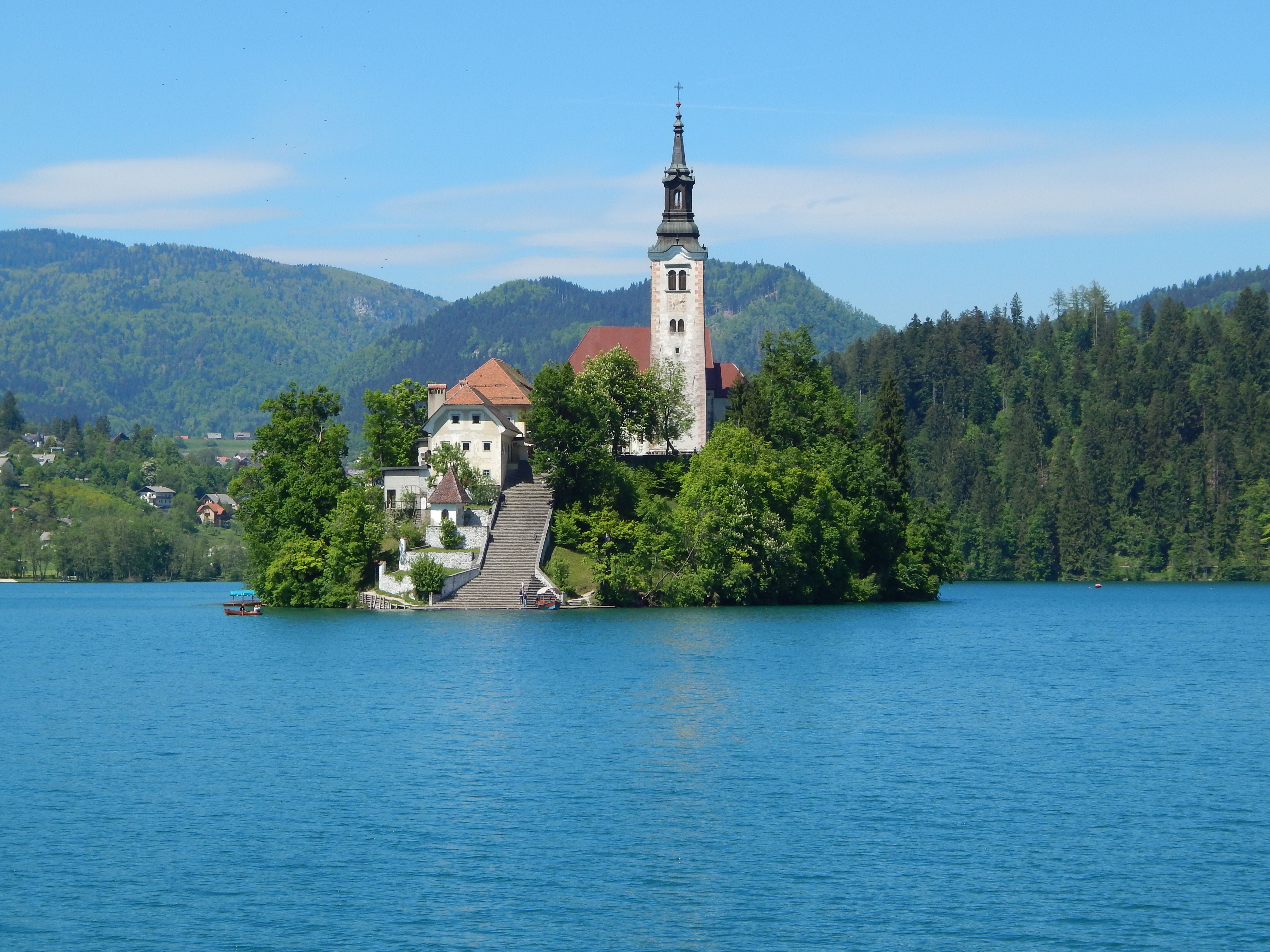 Wallpapers the Church of the assumption of Mary lake Bled landscapes on the desktop