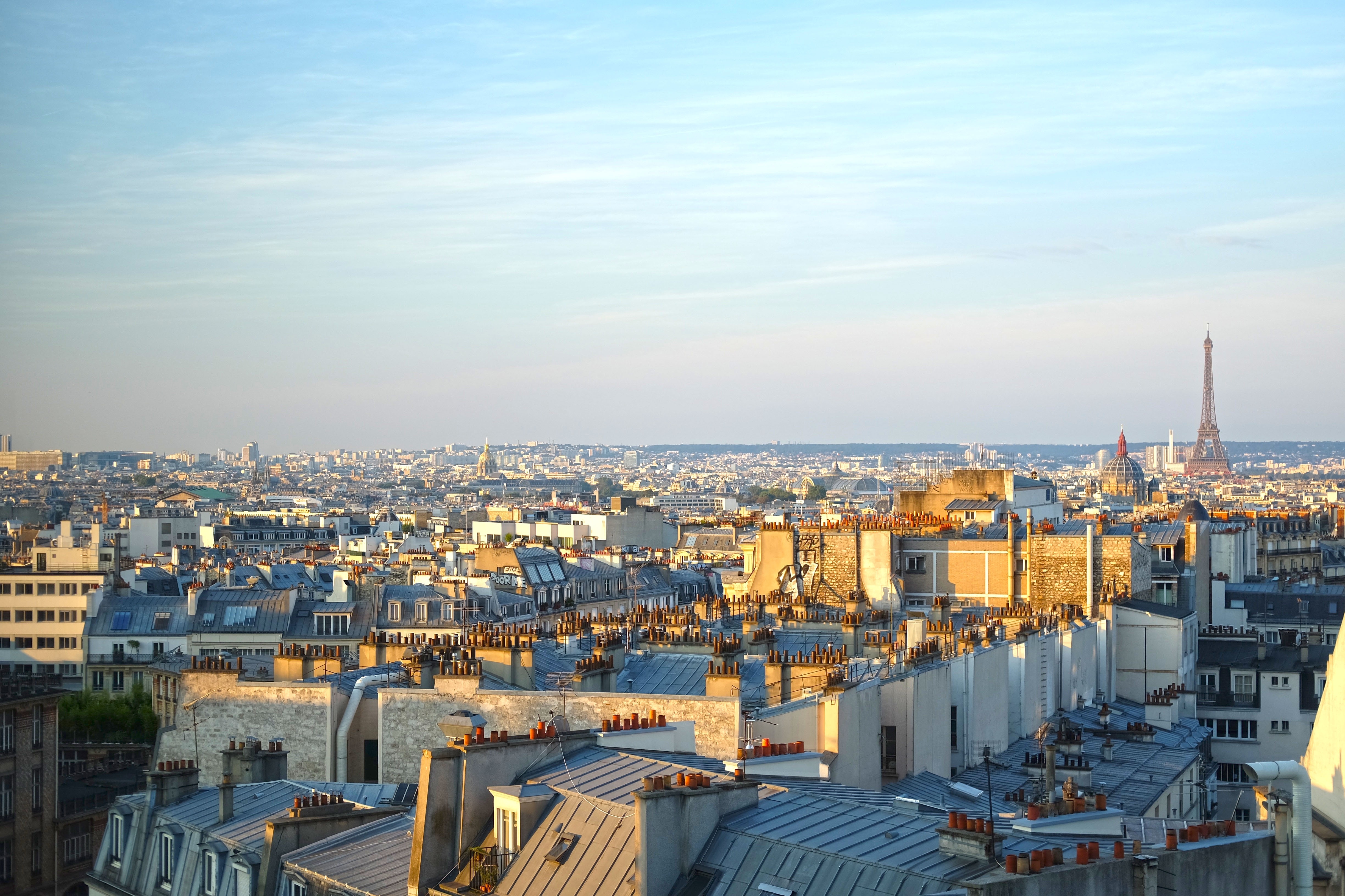 Wallpapers cityscape Paris the roofs of the houses on the desktop