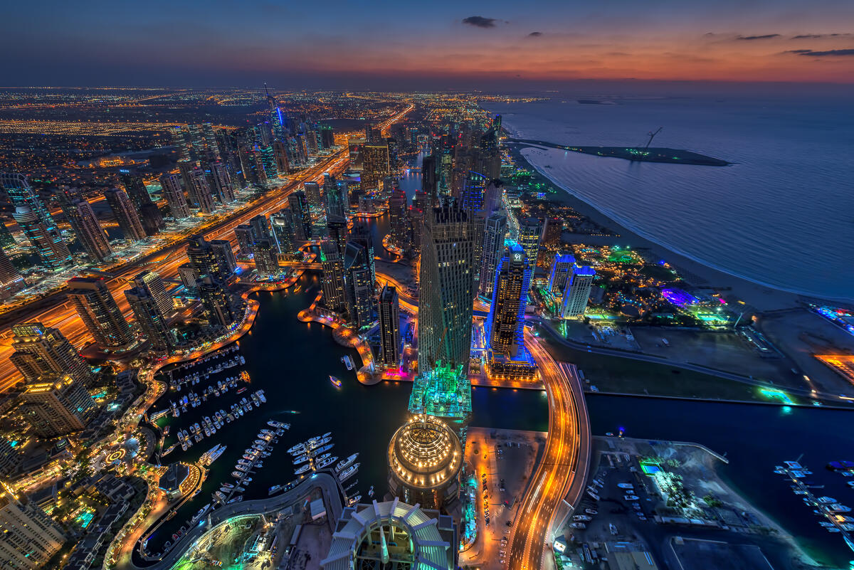 Объединенные Арабские Эмираты снимок с квадрокоптера