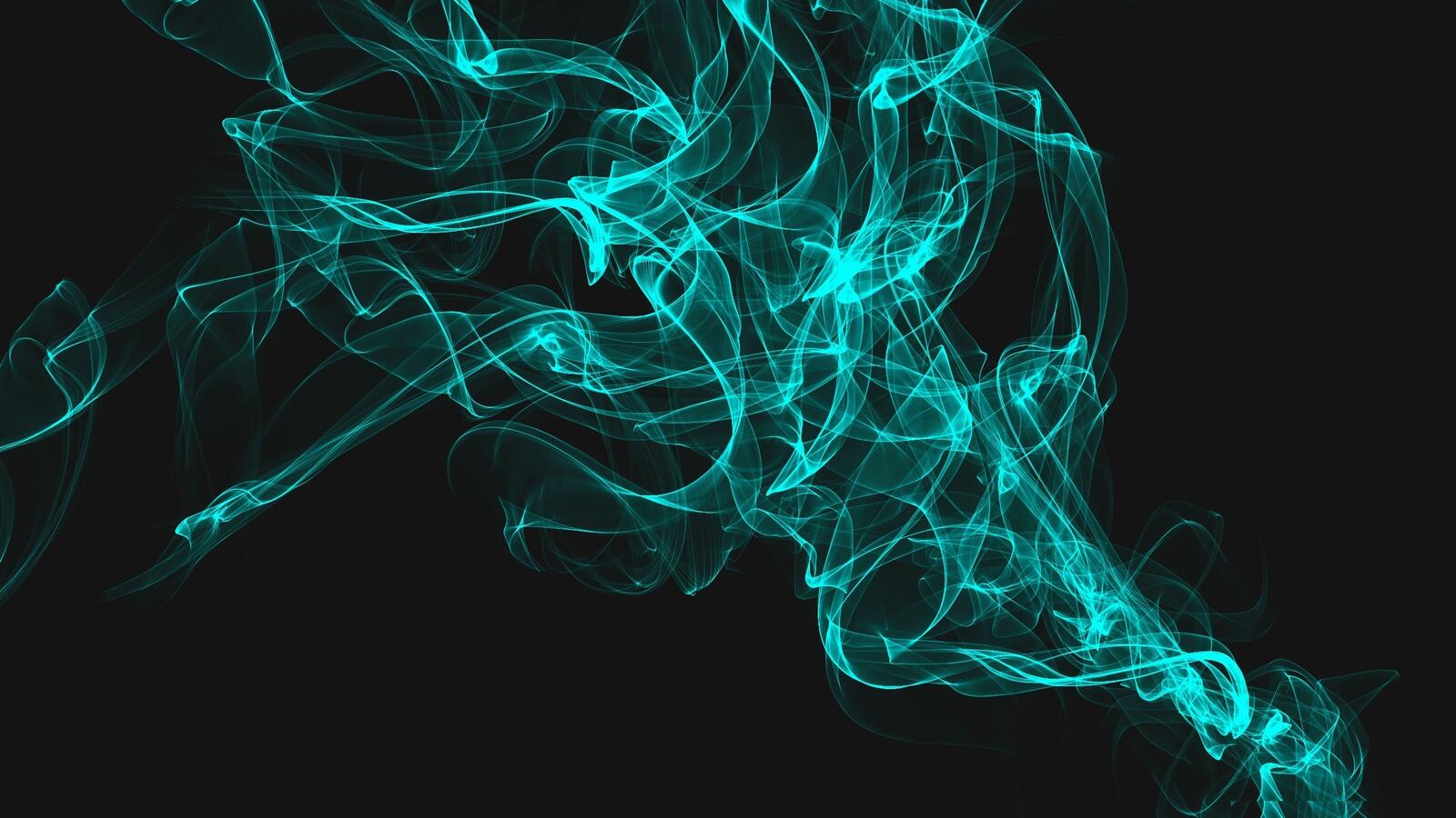 Wallpapers smoke temnyy blue on the desktop