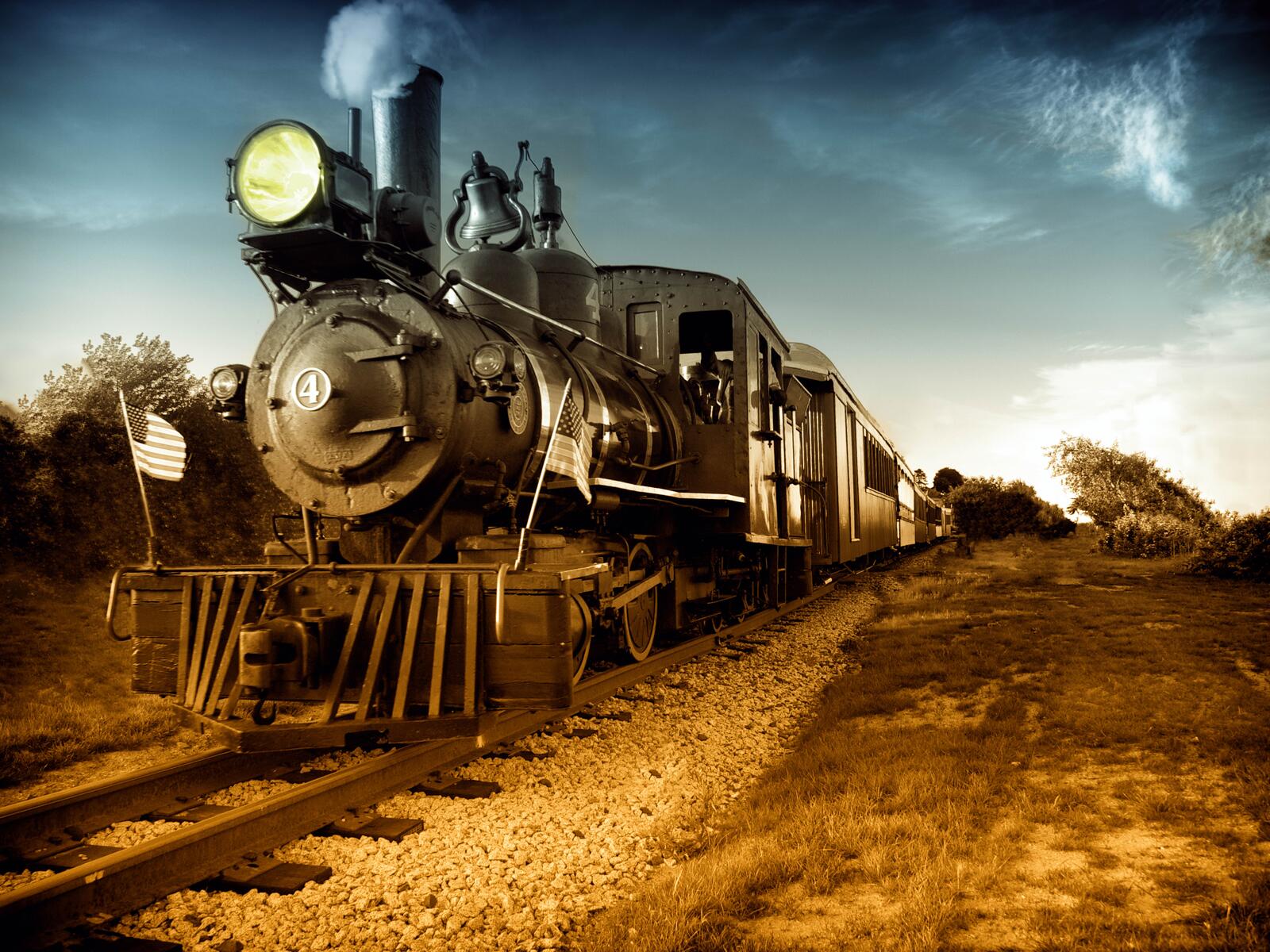 Wallpapers train locomotive steam train on the desktop