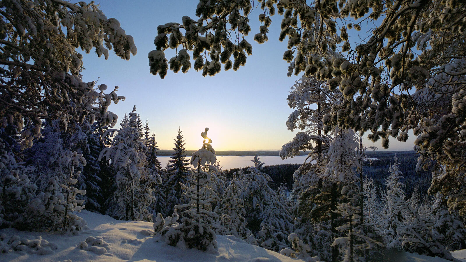 Обои зима природа озеро на рабочий стол