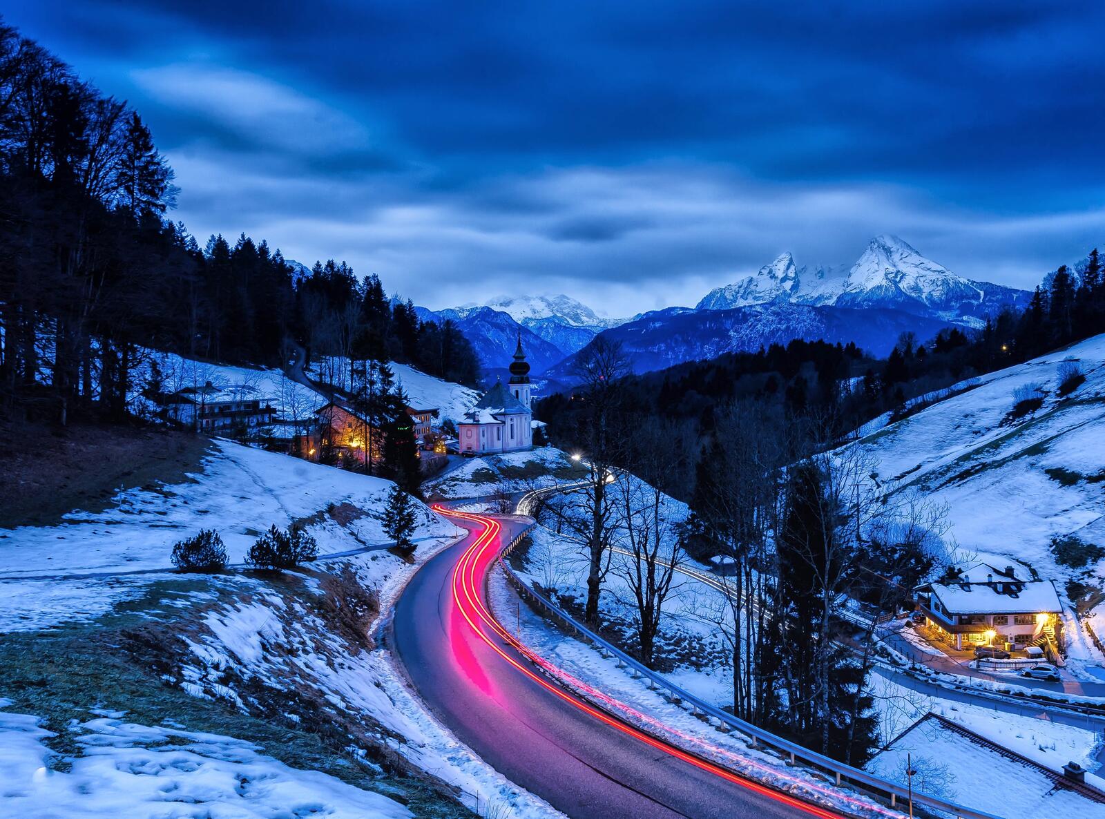 Обои дорога пейзаж Berchtesgaden на рабочий стол
