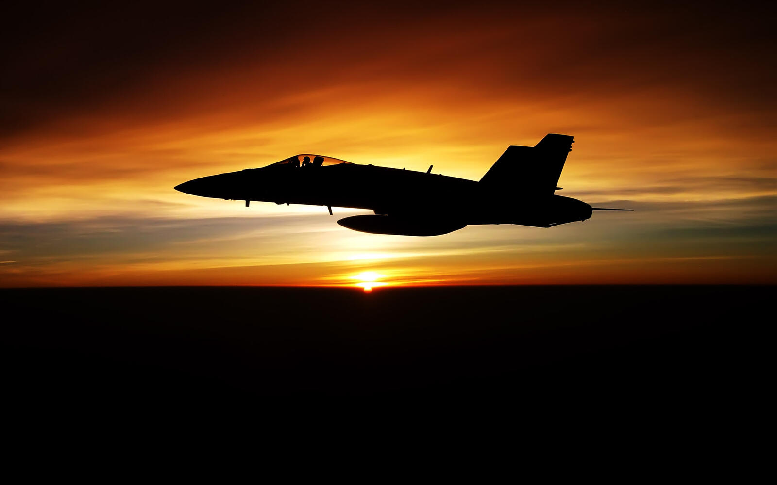 Wallpapers sunset silhouette military on the desktop