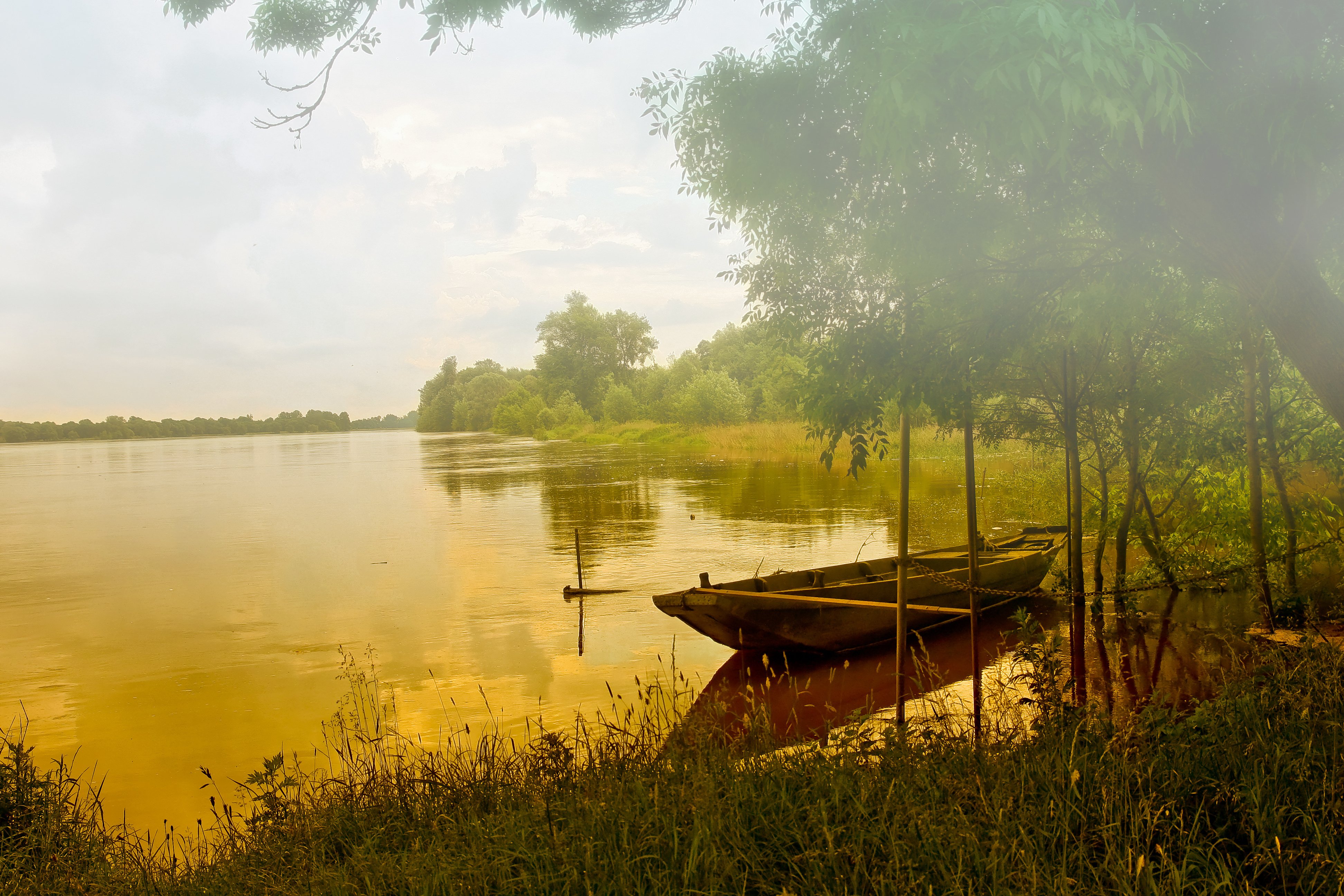 Озеро у деревни реальная. Пейзаж. Лодка в камышах. Деревенский пейзаж. Природа рыбалка.
