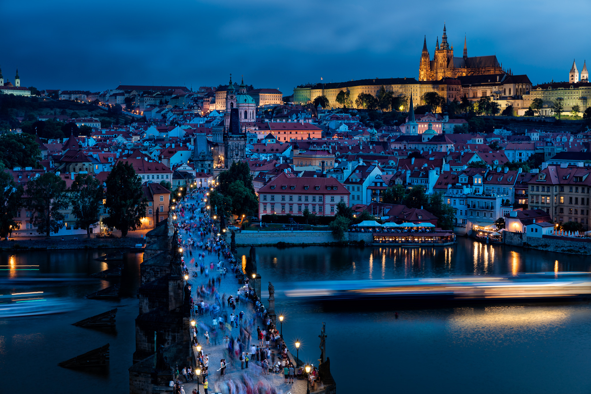 Прага фото ночью