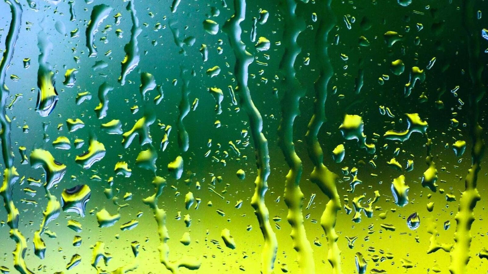 Обои вода дождь стекло на рабочий стол