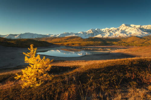 Altai Mountains in autumn