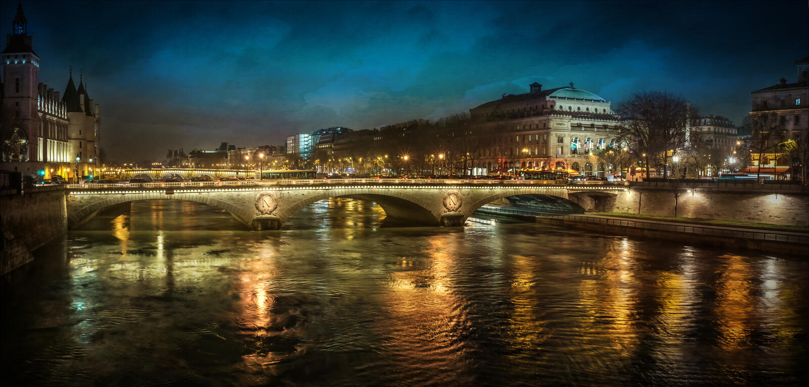 Wallpapers city lights France on the desktop