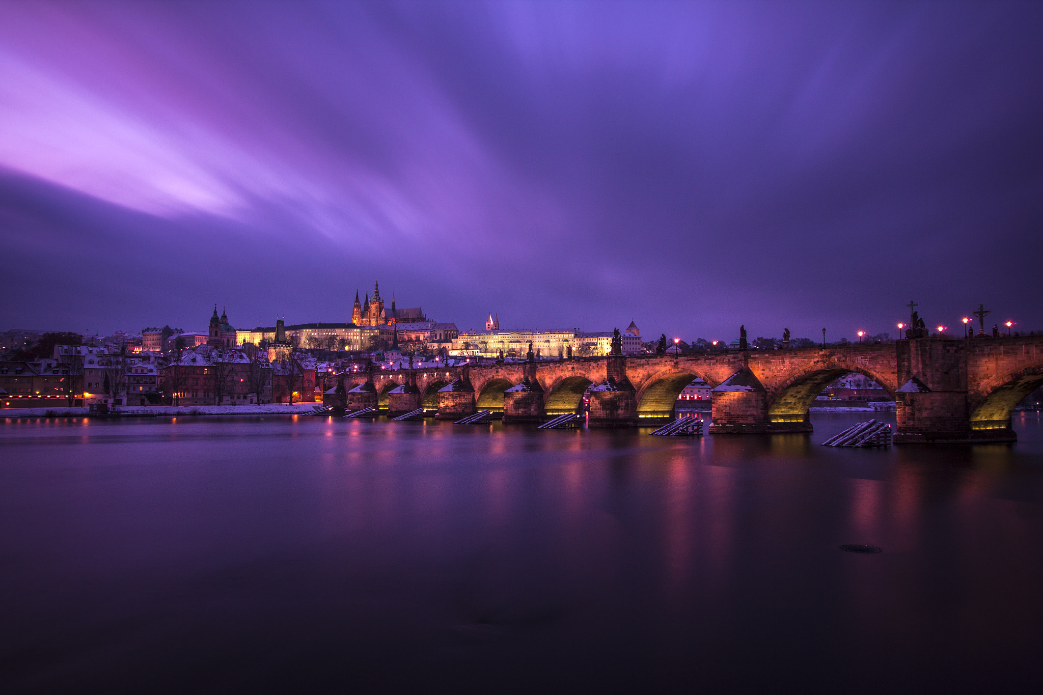 Бесплатное фото Удивительная ночь в Праге