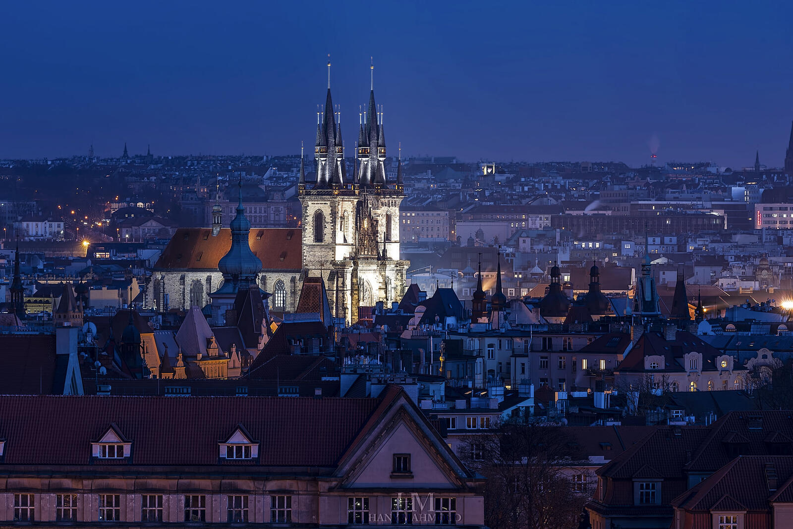 Обои ночные города Пражский Град Прага на рабочий стол