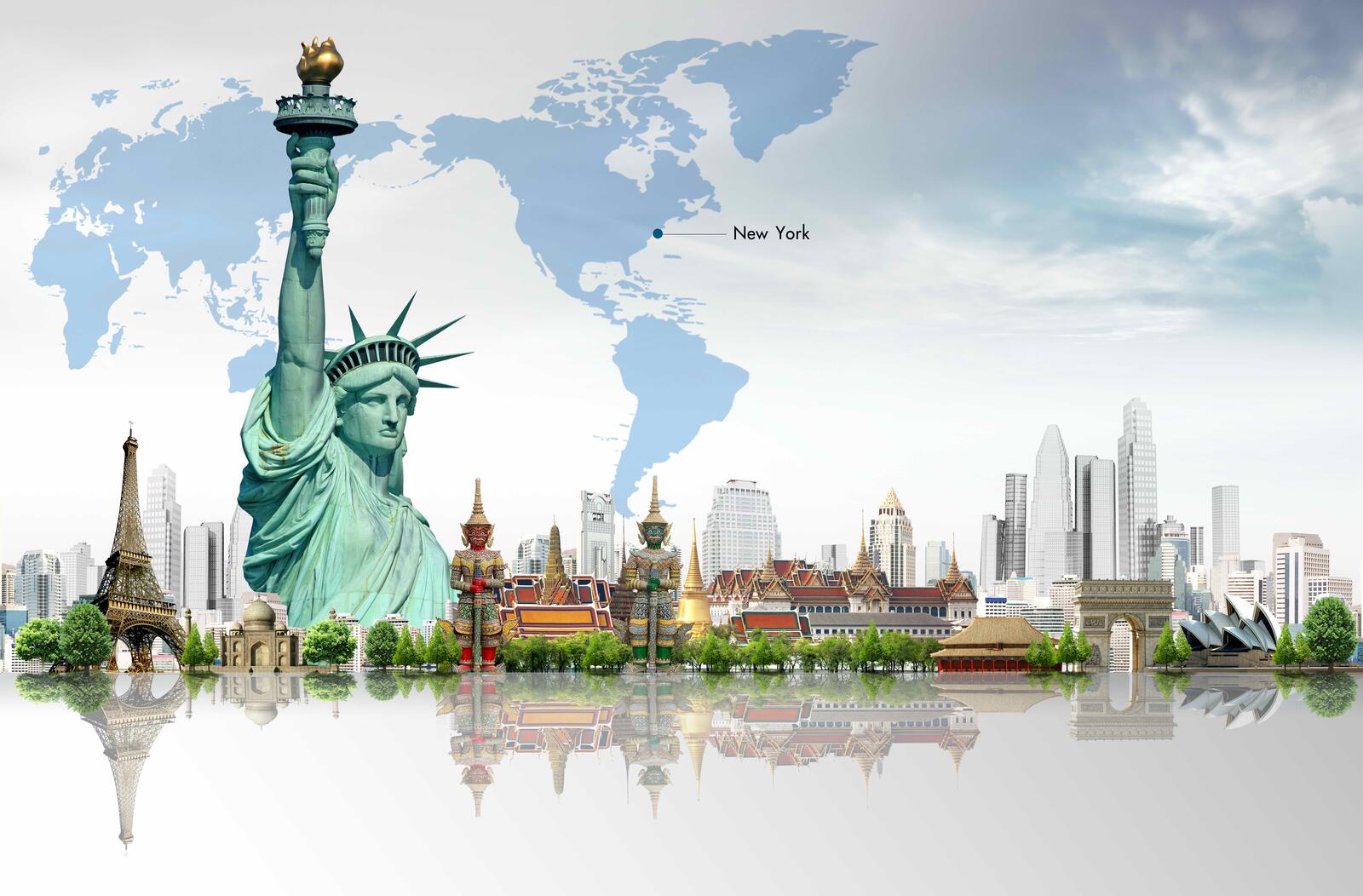 Wallpapers The statue of Liberty architecture art on the desktop