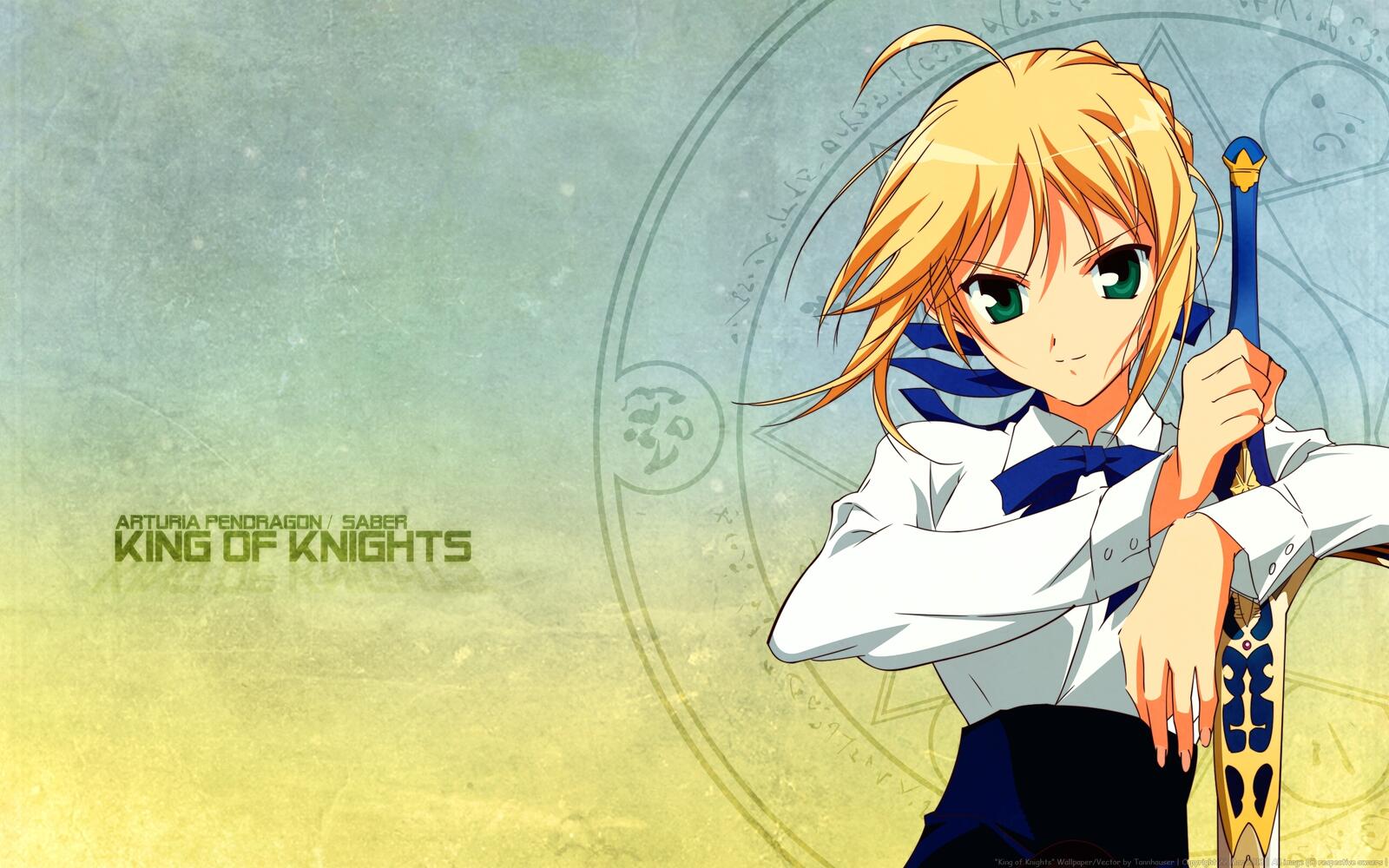 Wallpapers fate stay night saber blonde sword on the desktop