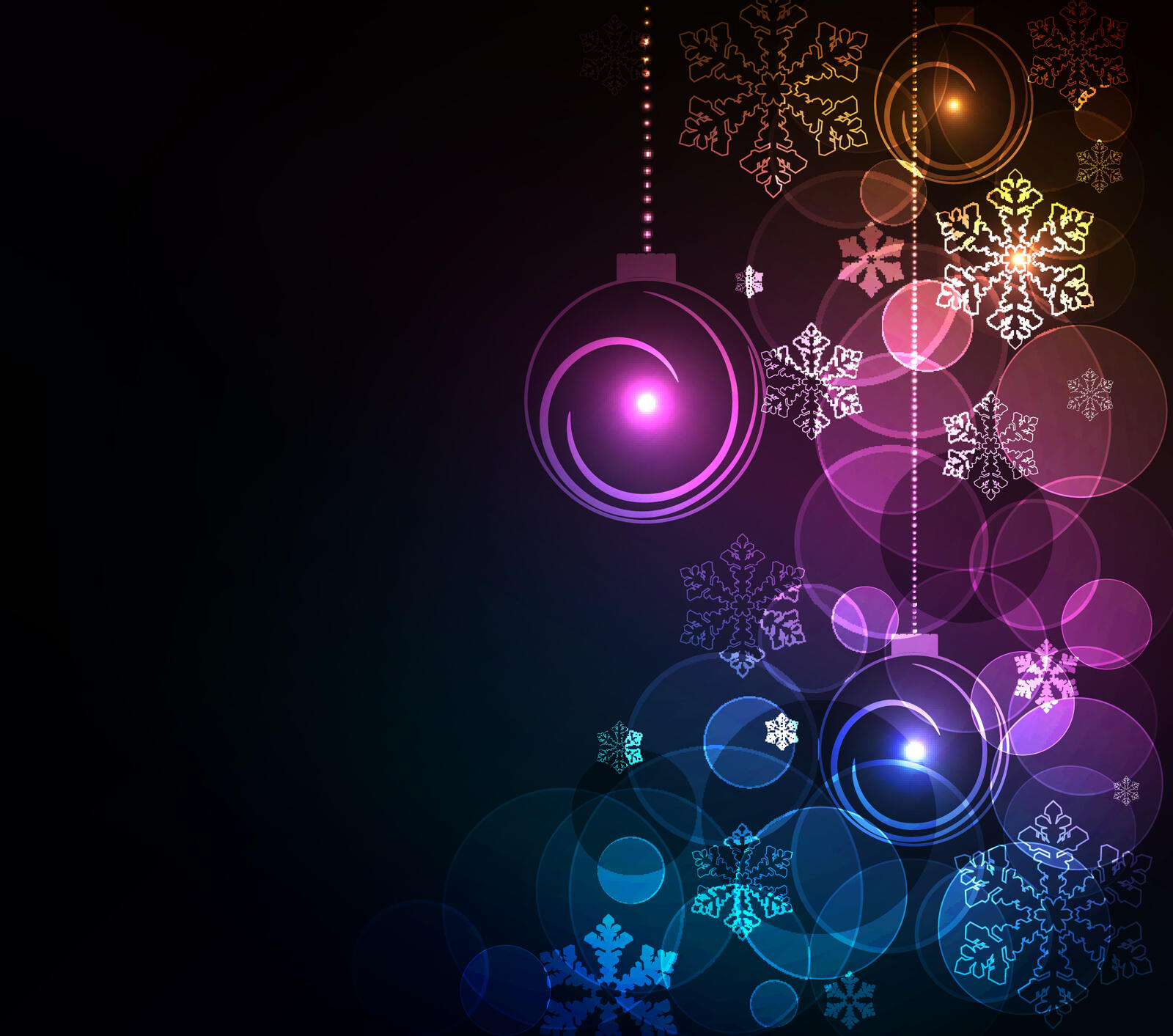 Wallpapers design new year elements on the desktop