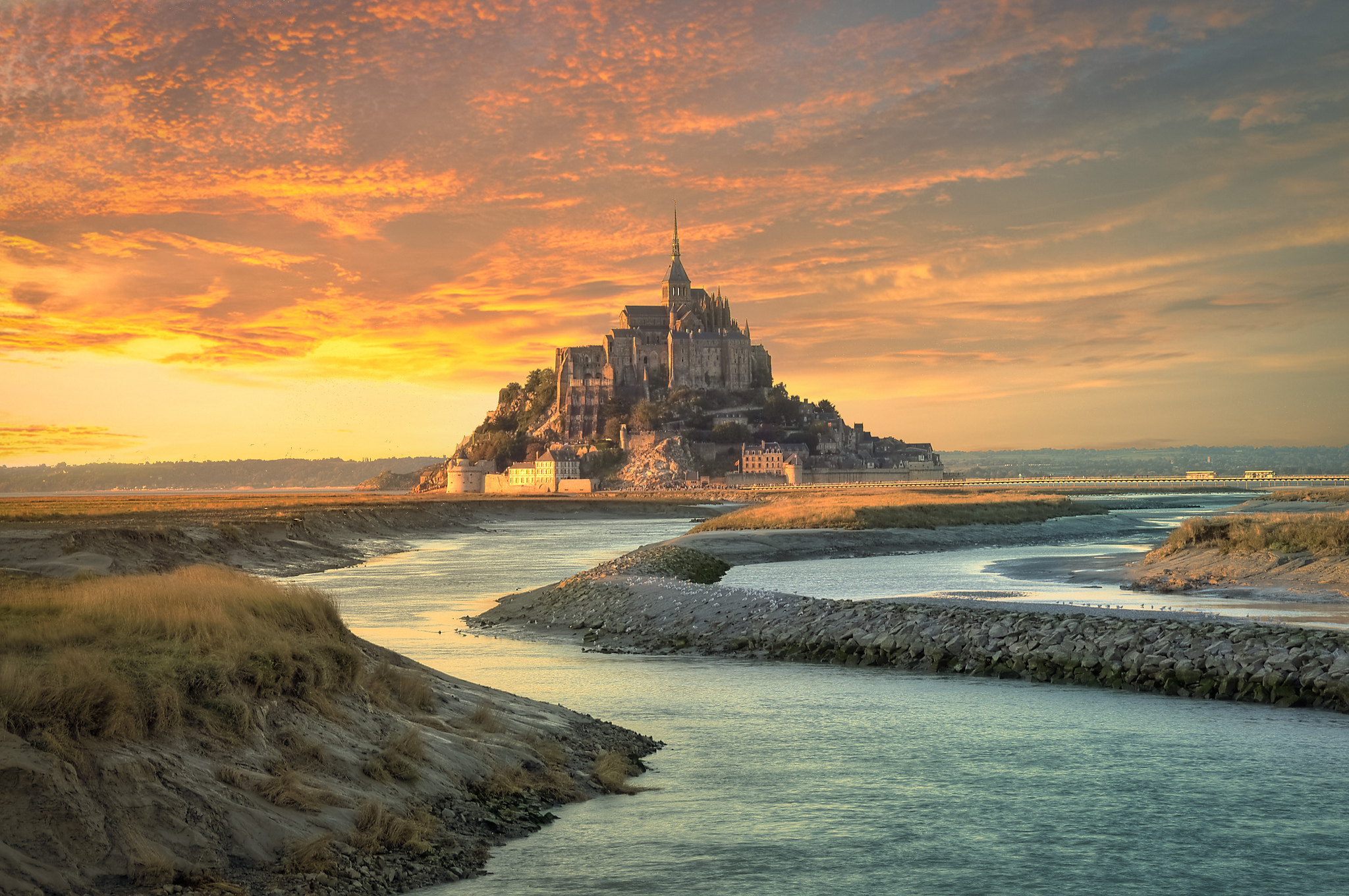 Фото бесплатно Mont-Saint Michel, Мон-Сен-Мишель, Франция
