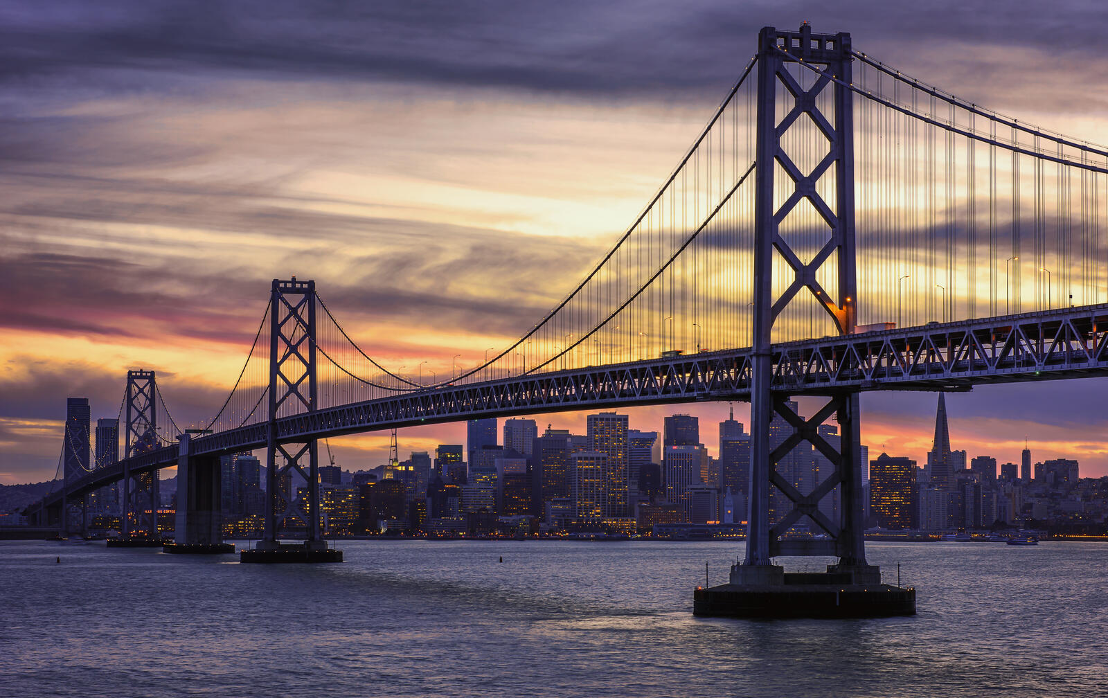 Обои Сан-Франциско Мост закат на рабочий стол