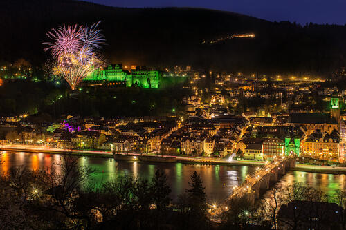 Fireworks in Heidelberg