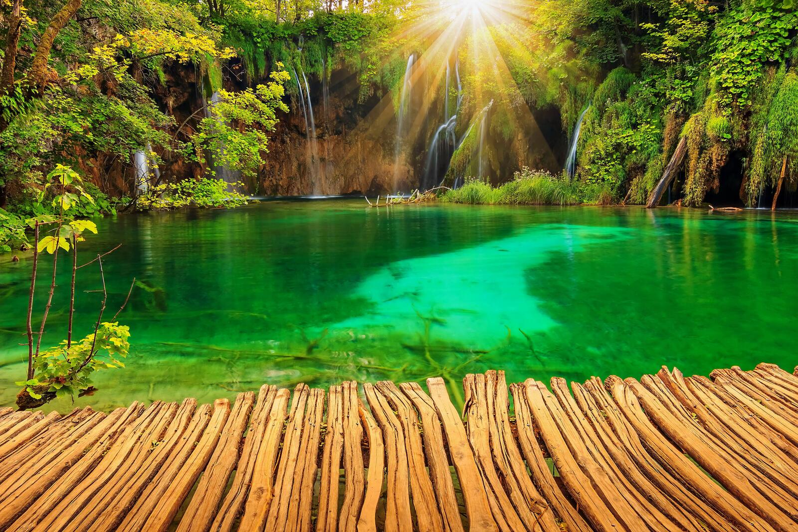Wallpapers pond Croatia waterfall on the desktop