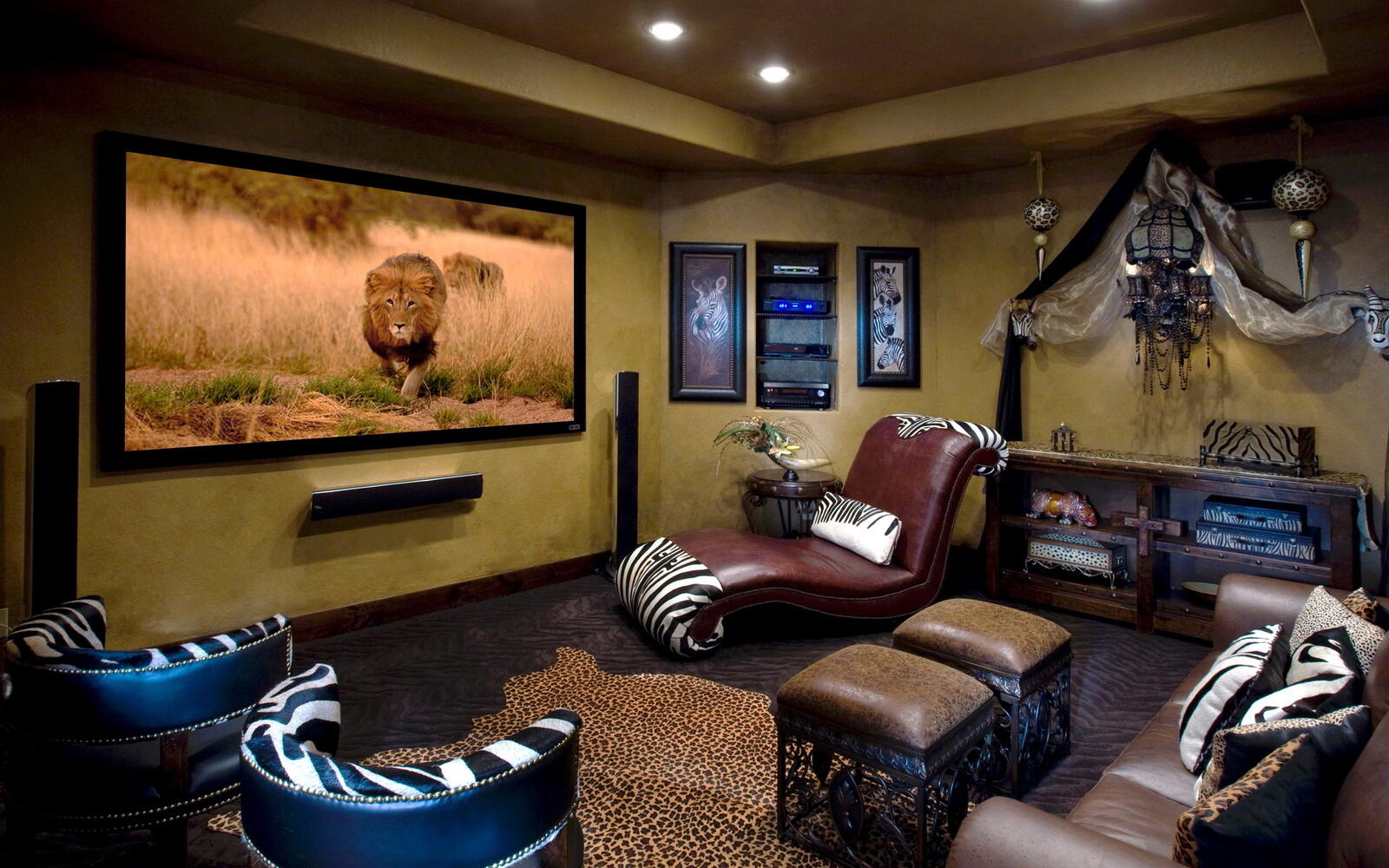 Wallpapers room interior lion on the desktop