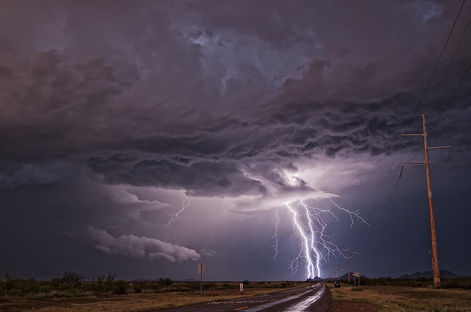 Обои Муссонный шторм Сьерра-Виста Аризона на рабочий стол