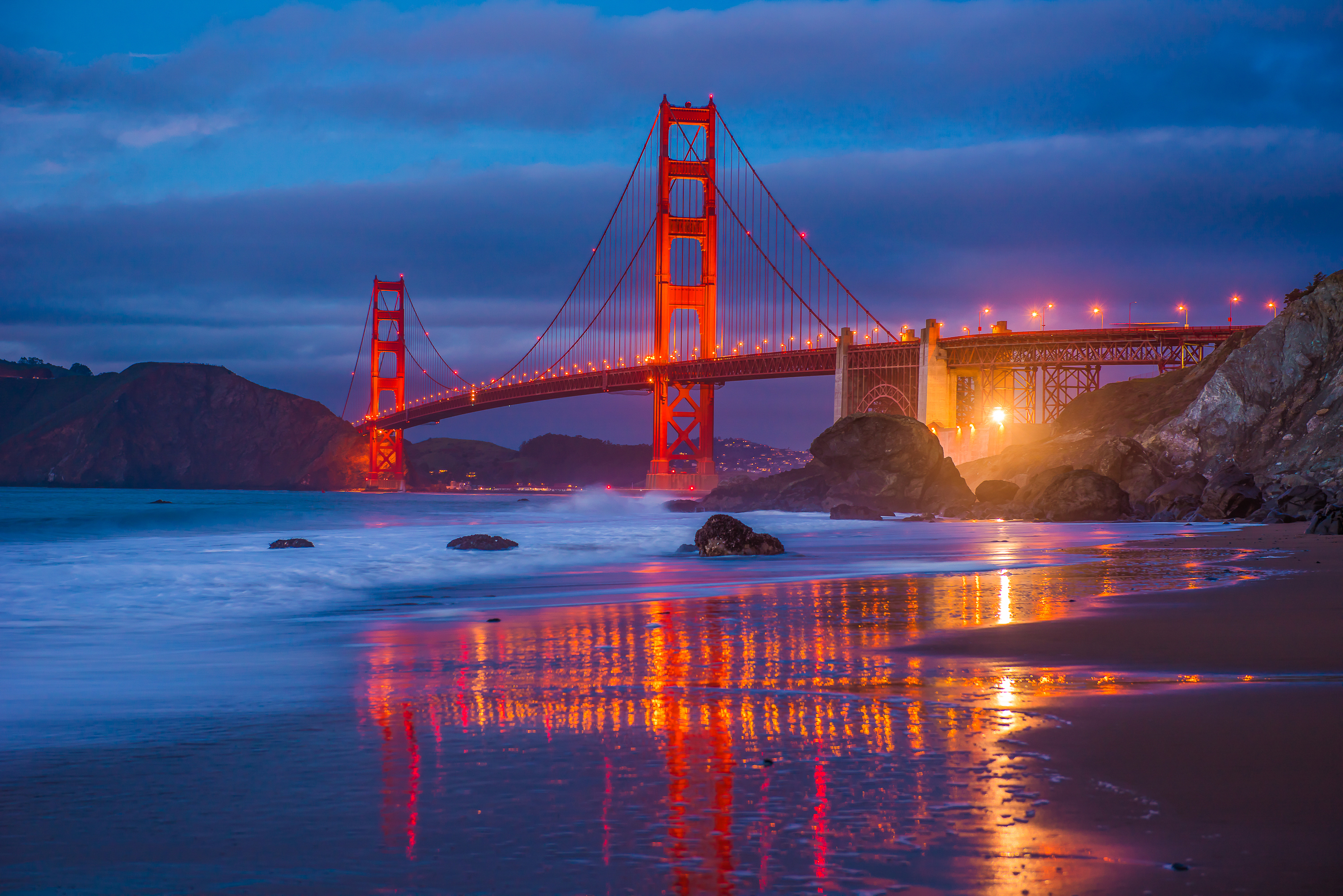 Wallpapers shore Golden Gate Bridge landscapes on the desktop