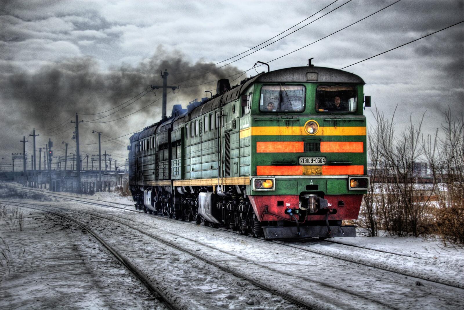 Обои локомотив железная дорога пути на рабочий стол