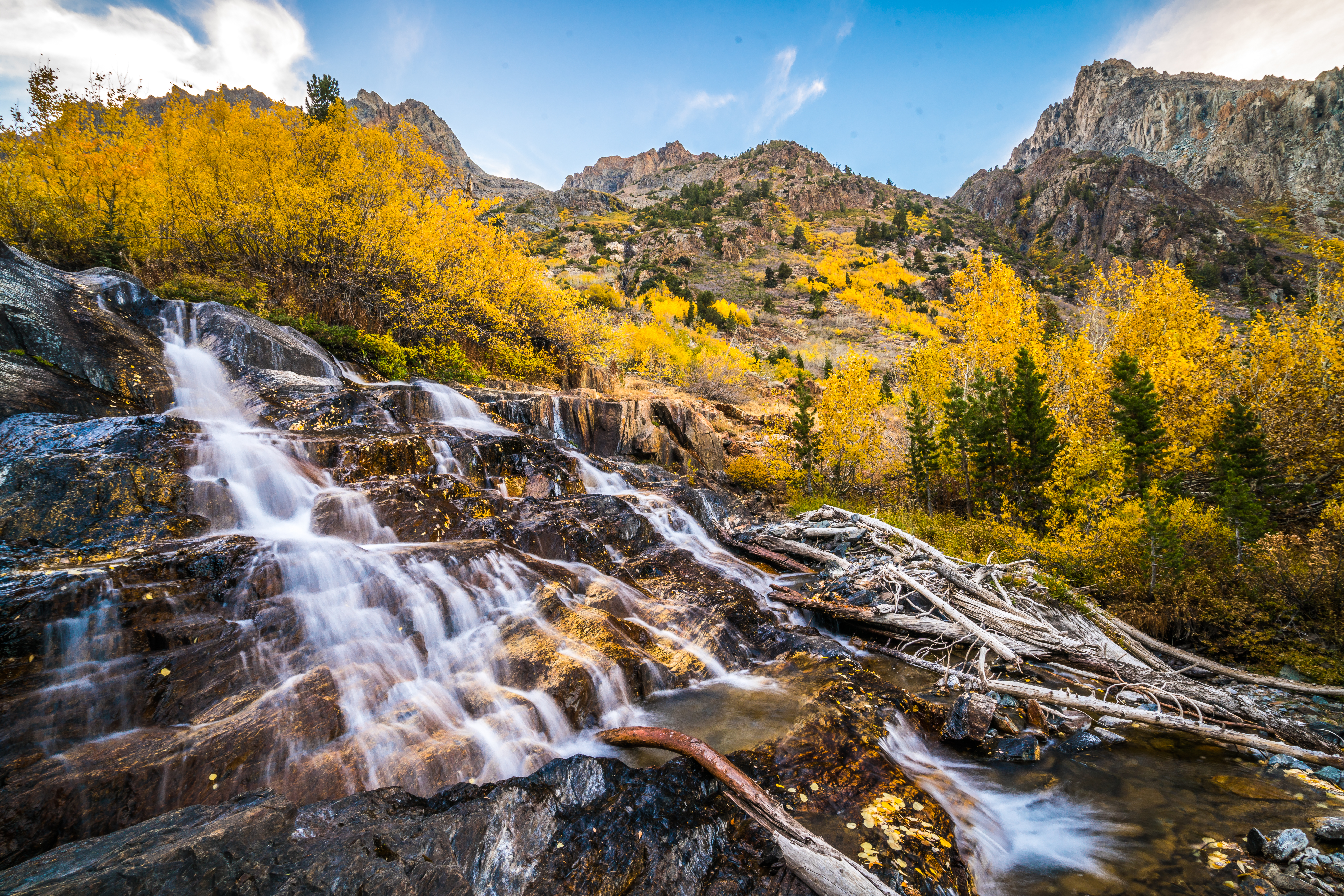 Wallpapers nature fall colors Lundy Canyon on the desktop