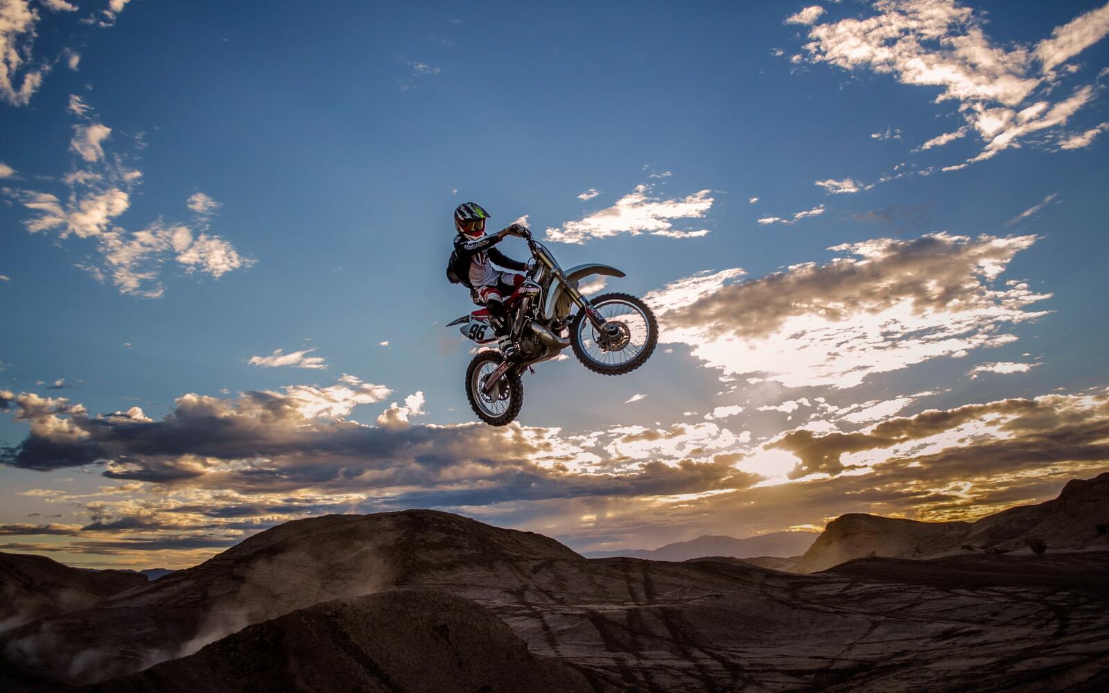 Wallpapers dirt motocross jump on the desktop