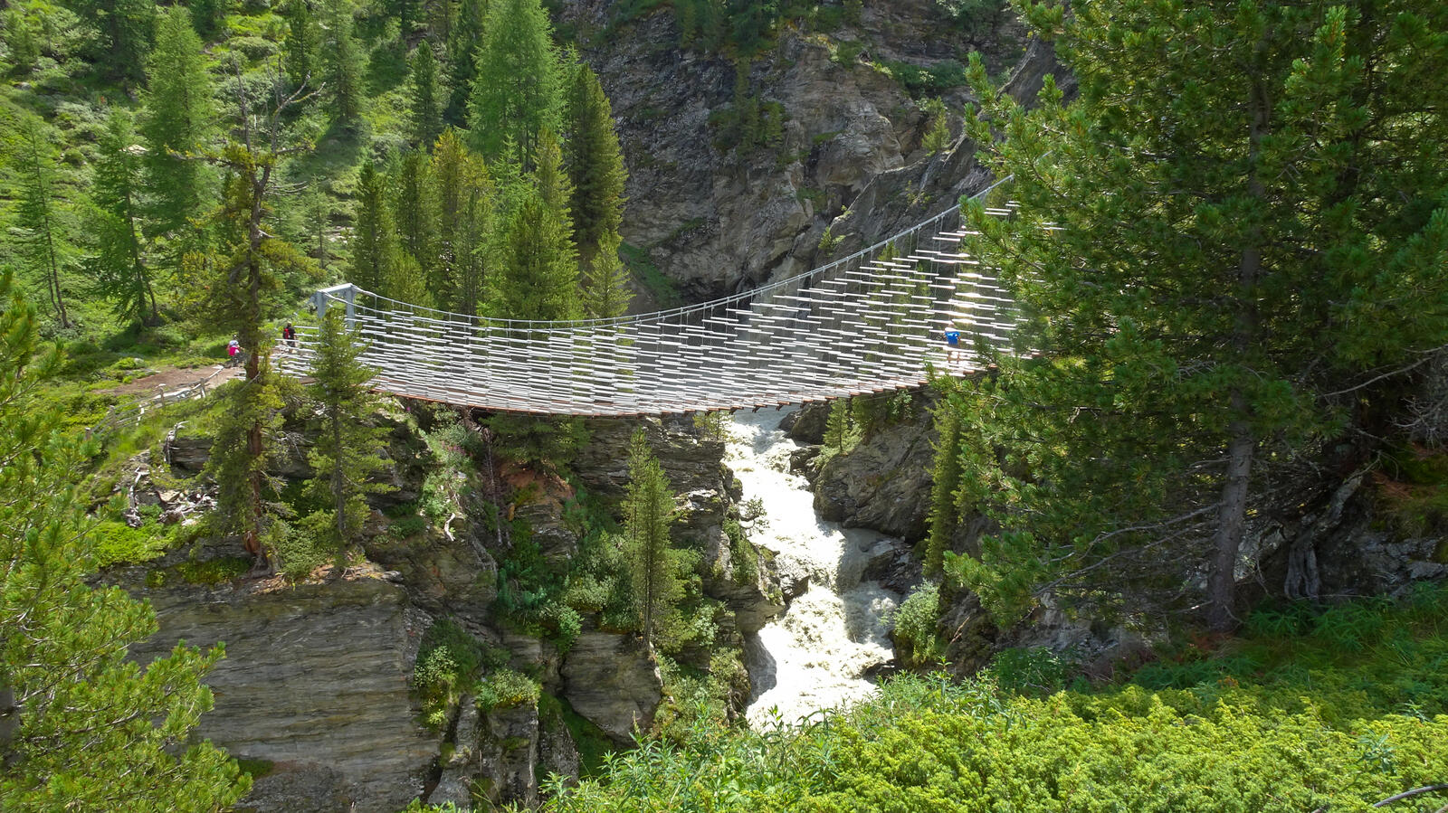 Wallpapers suspension bridge gorge on the desktop