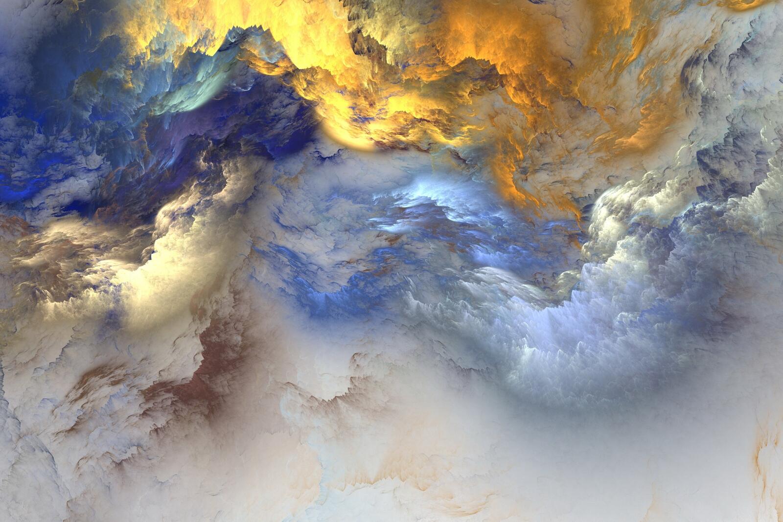 Wallpapers abstract art clouds on the desktop