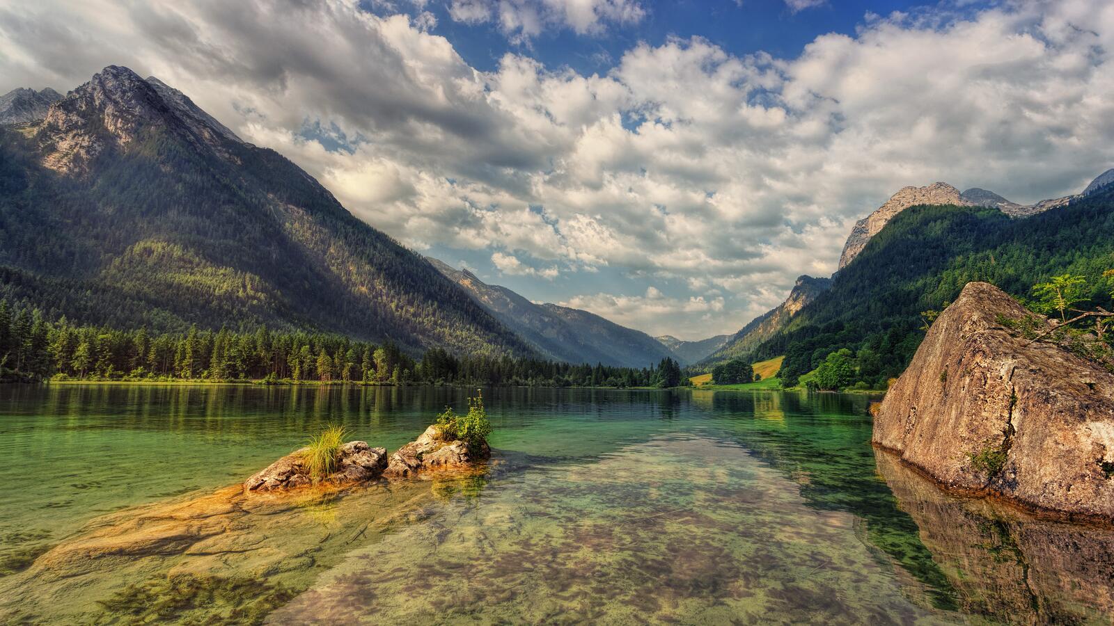 Wallpapers Hintersee lake shallow water on the desktop