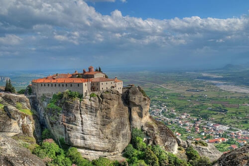View photo greece, meteora monasteries