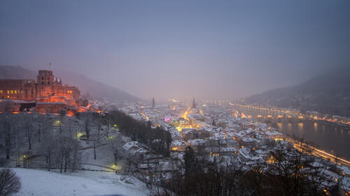 Heidelberg after the snowfall