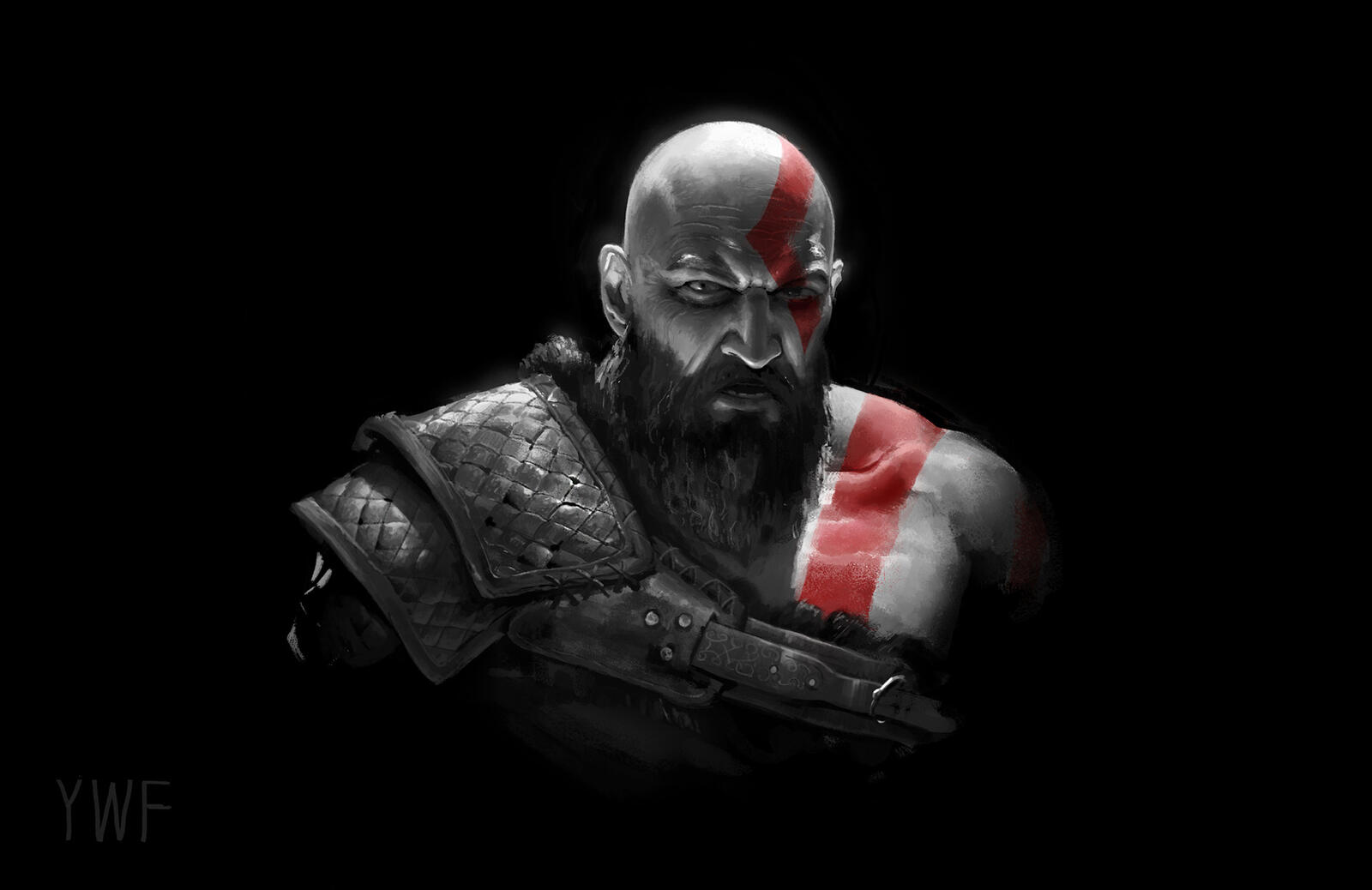 Wallpapers kratos God Of War work on the desktop