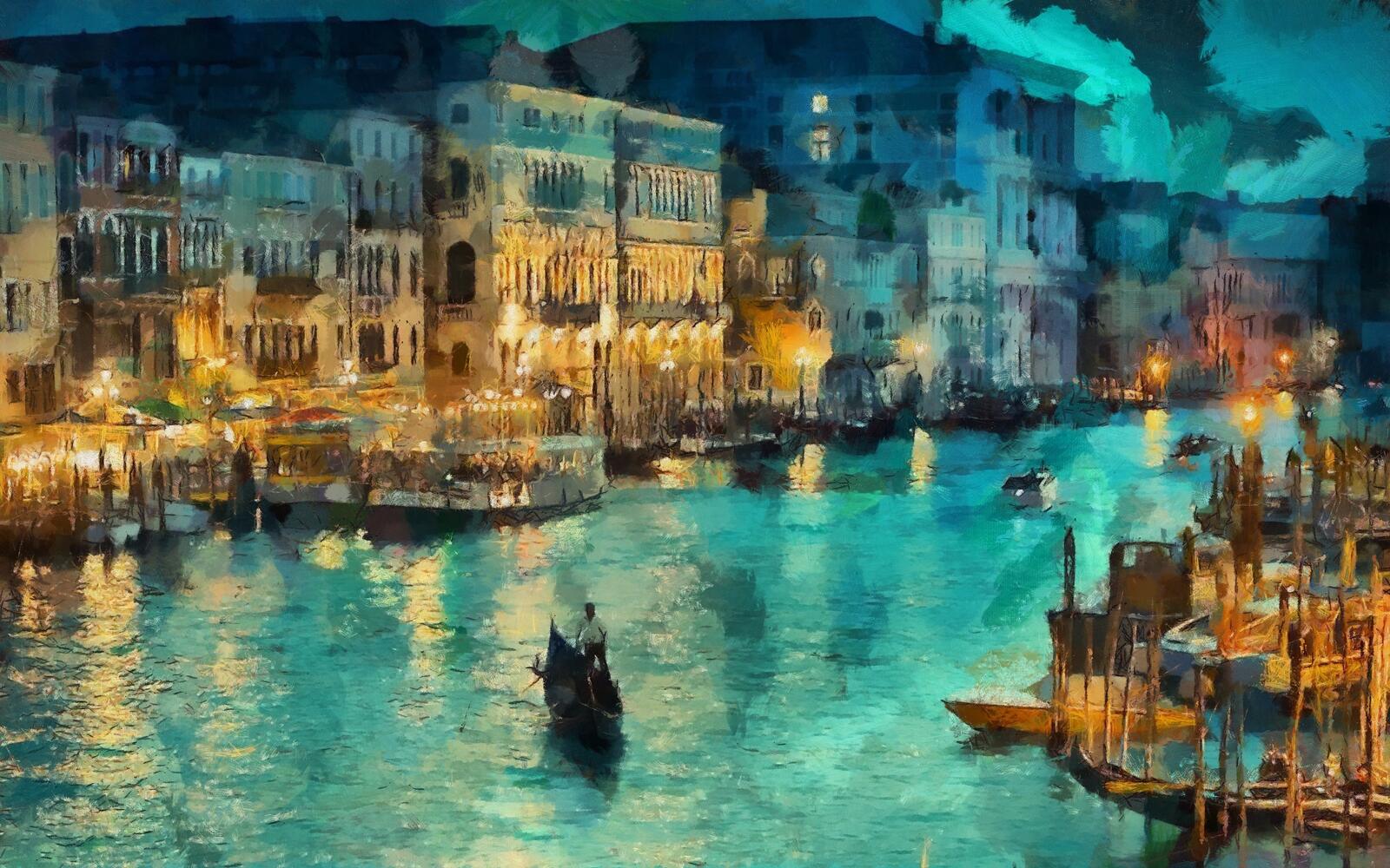 Wallpapers art canal italy on the desktop