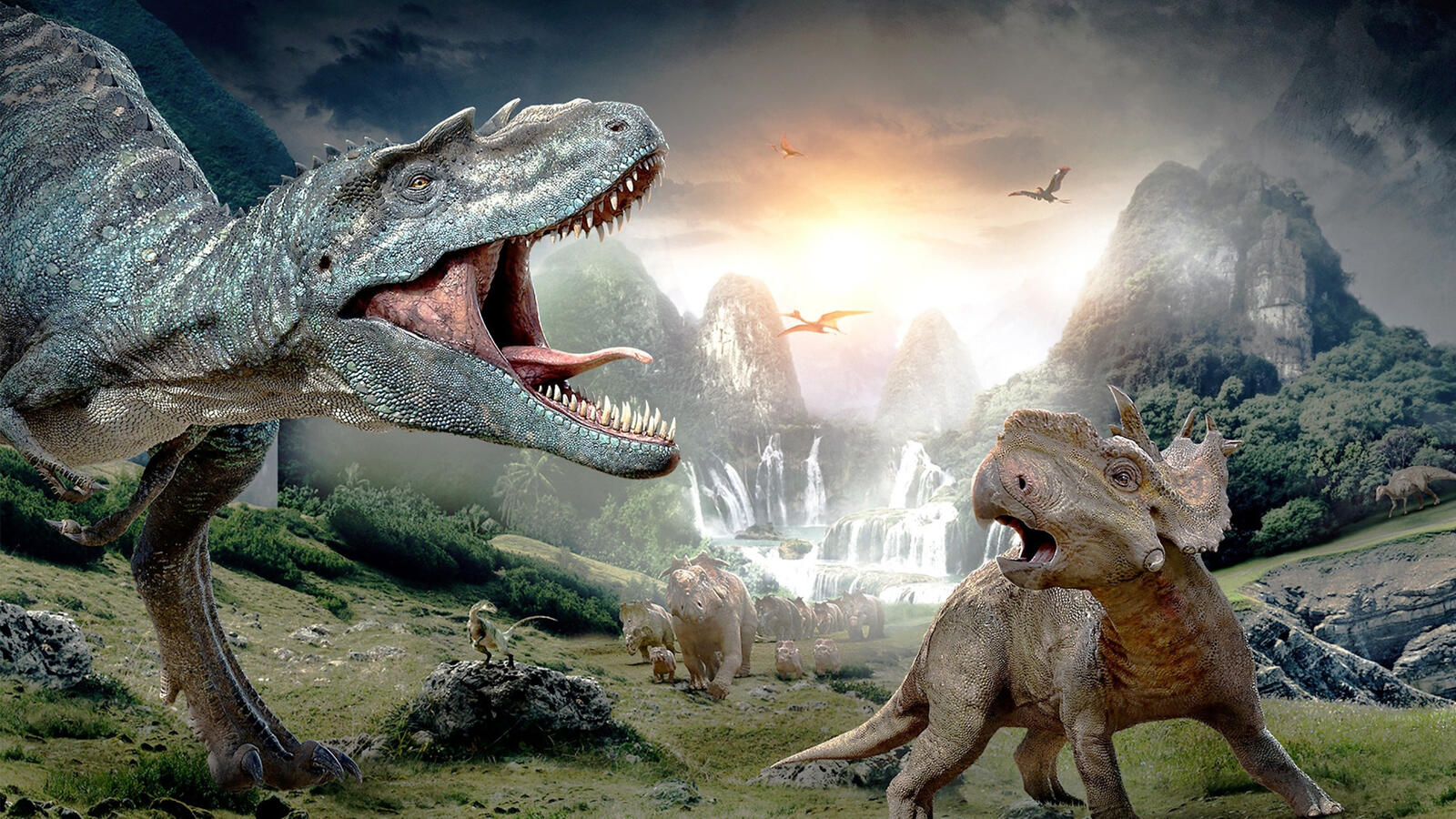 Обои Walkin With Dinosaurs Прогулки с динозаврами фантастика фильм на рабочий стол