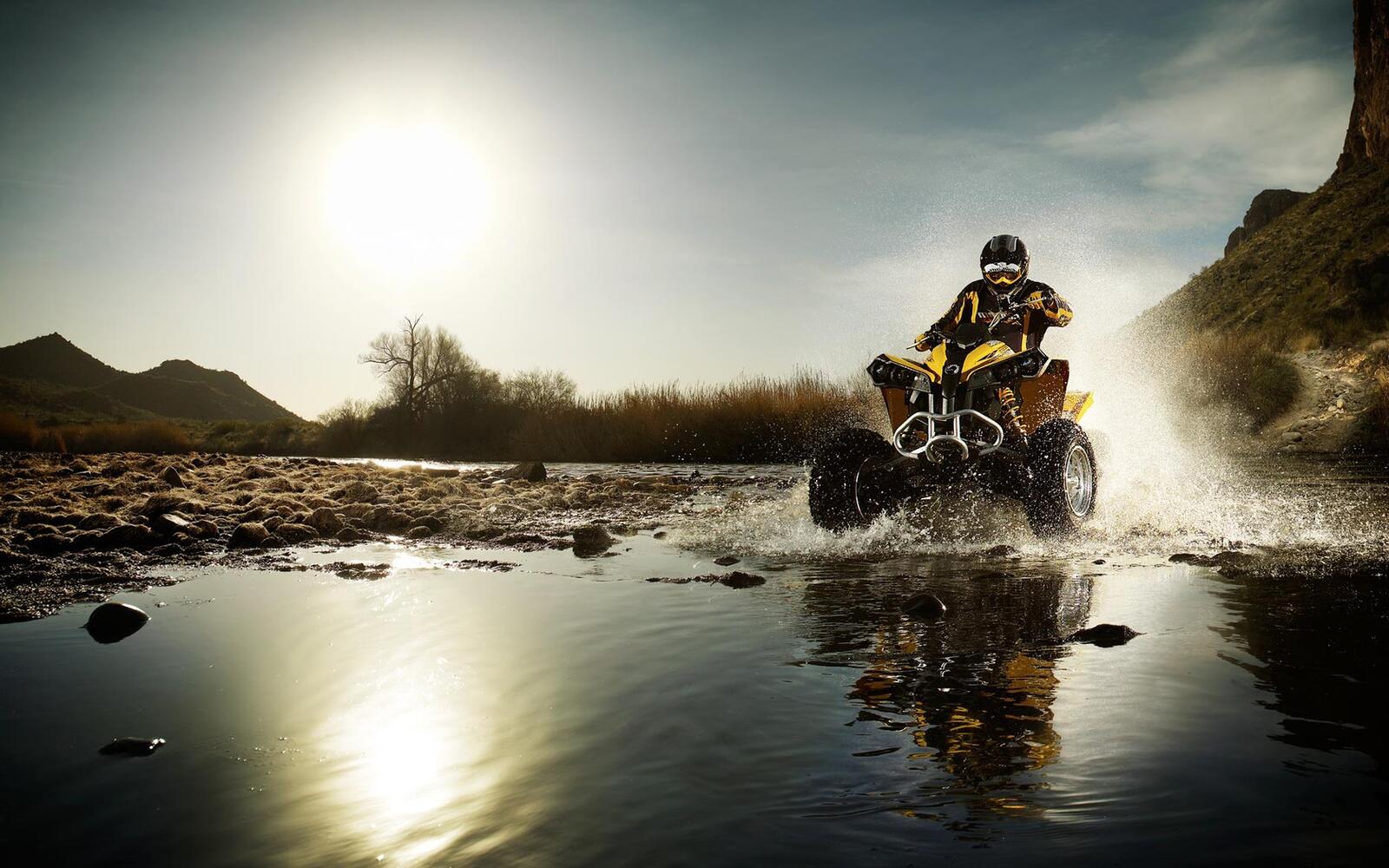 Wallpapers atv water a vehicle on the desktop