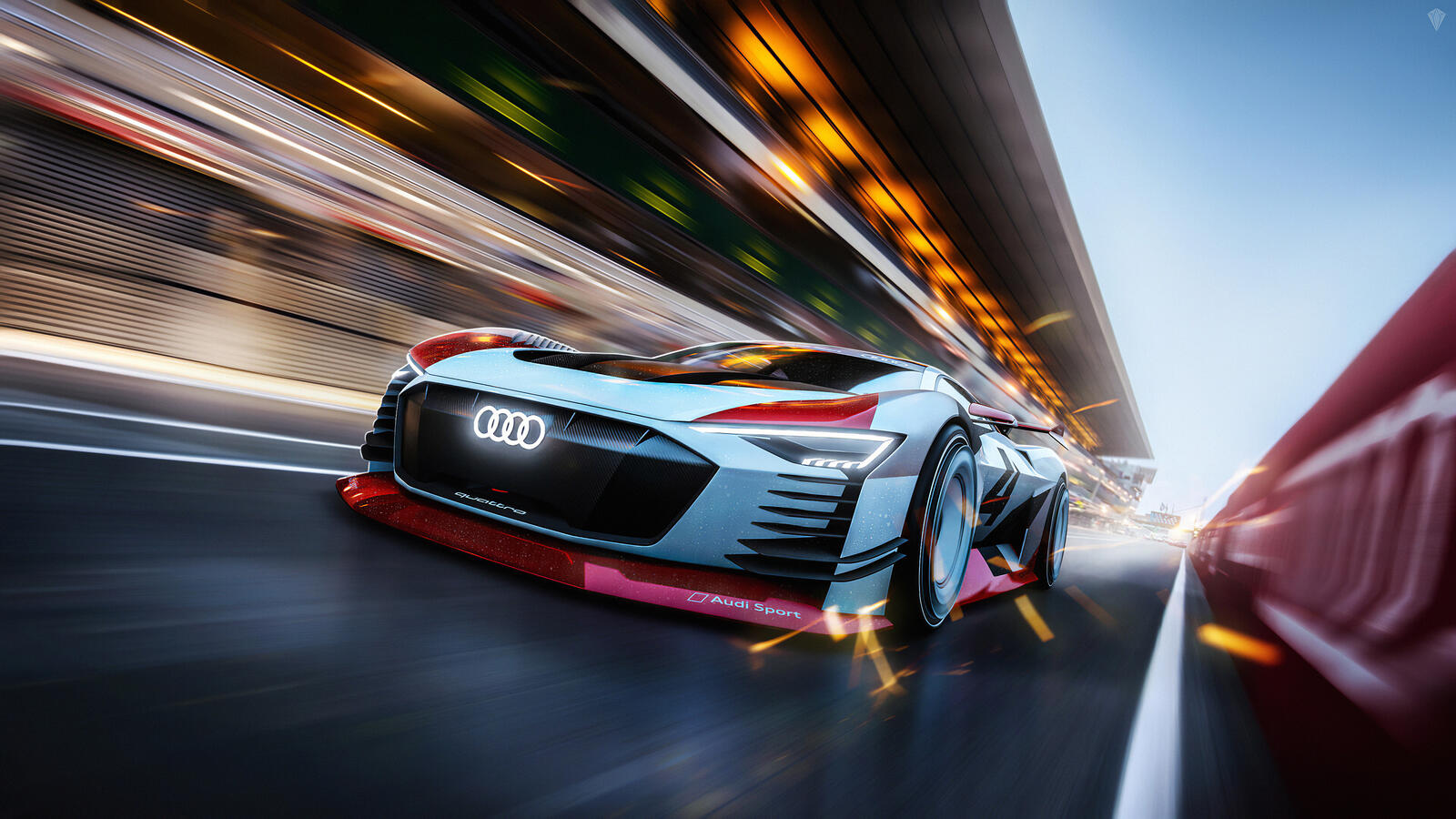 Wallpapers Audi cars in move on the desktop